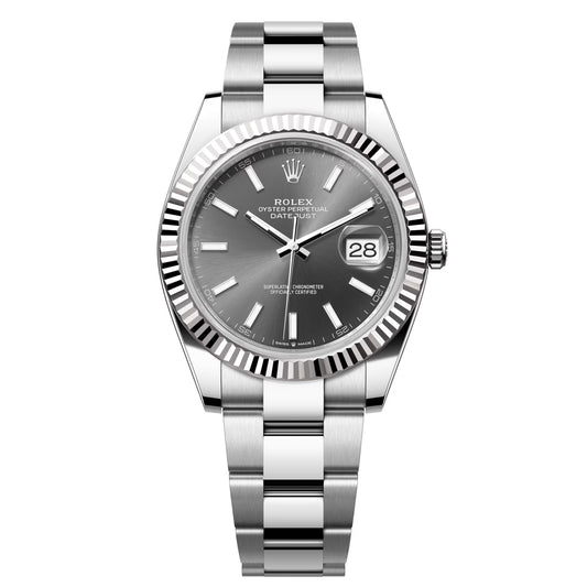 Rolex Datejust Grey Rhodium Dial 41mm 126334-0013 Unworn 2025 - Luxury Address Watches