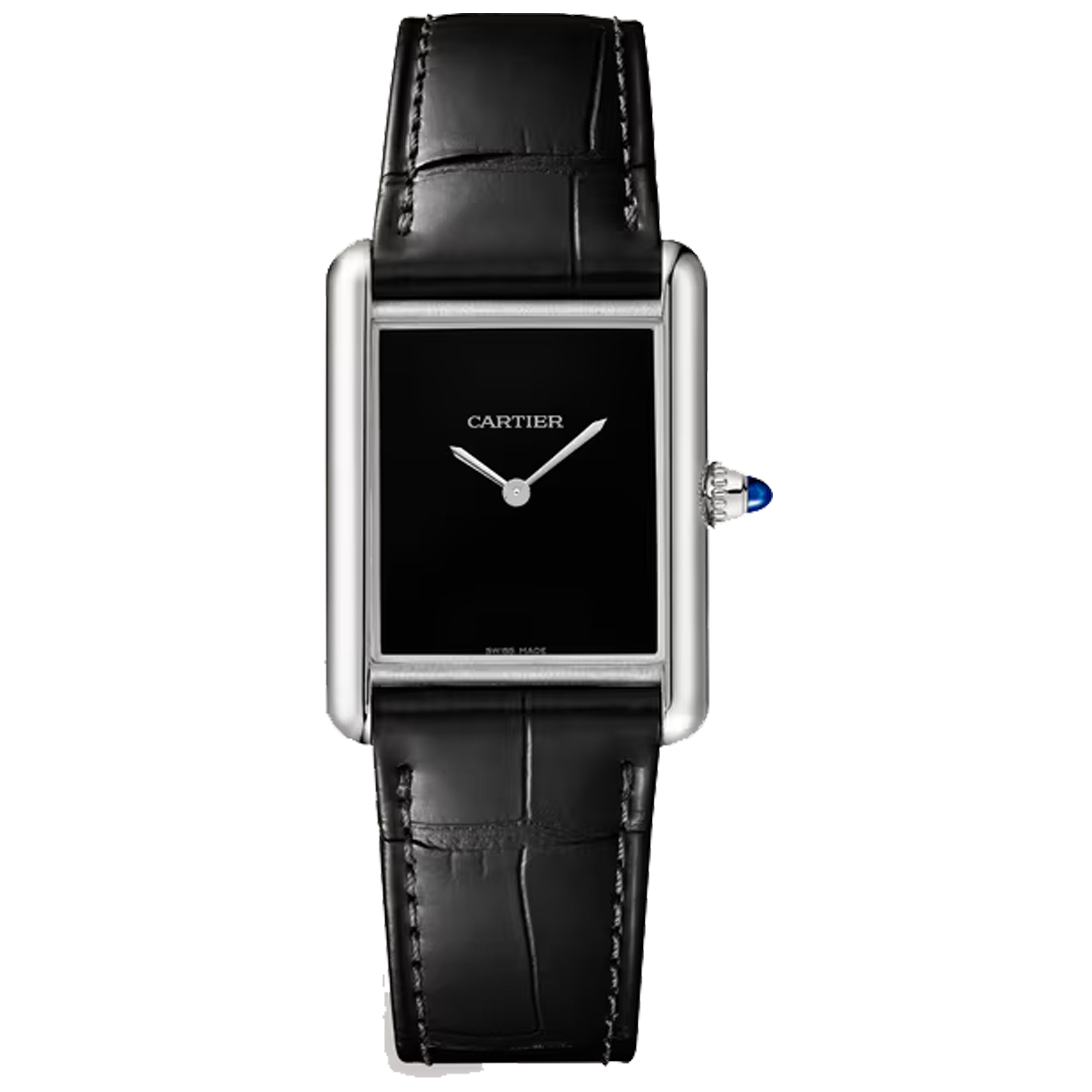 Cartier Tank Must Large Black 2026 Leather Strap WSTA0108