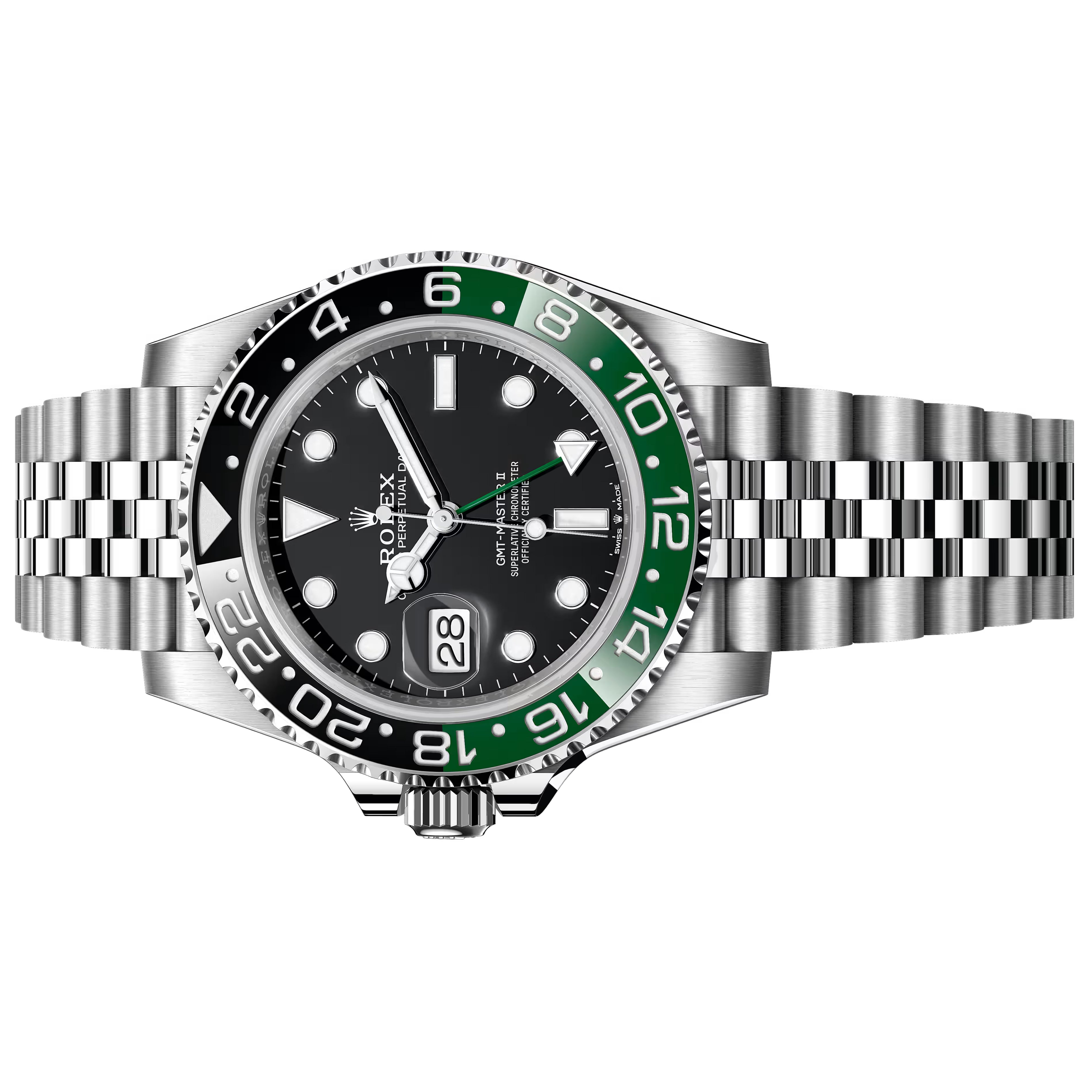 Rolex GMT Master II 40mm Sprite Jubilee Braceleted Black Dial 126720VTNR-0002 Pre Owned