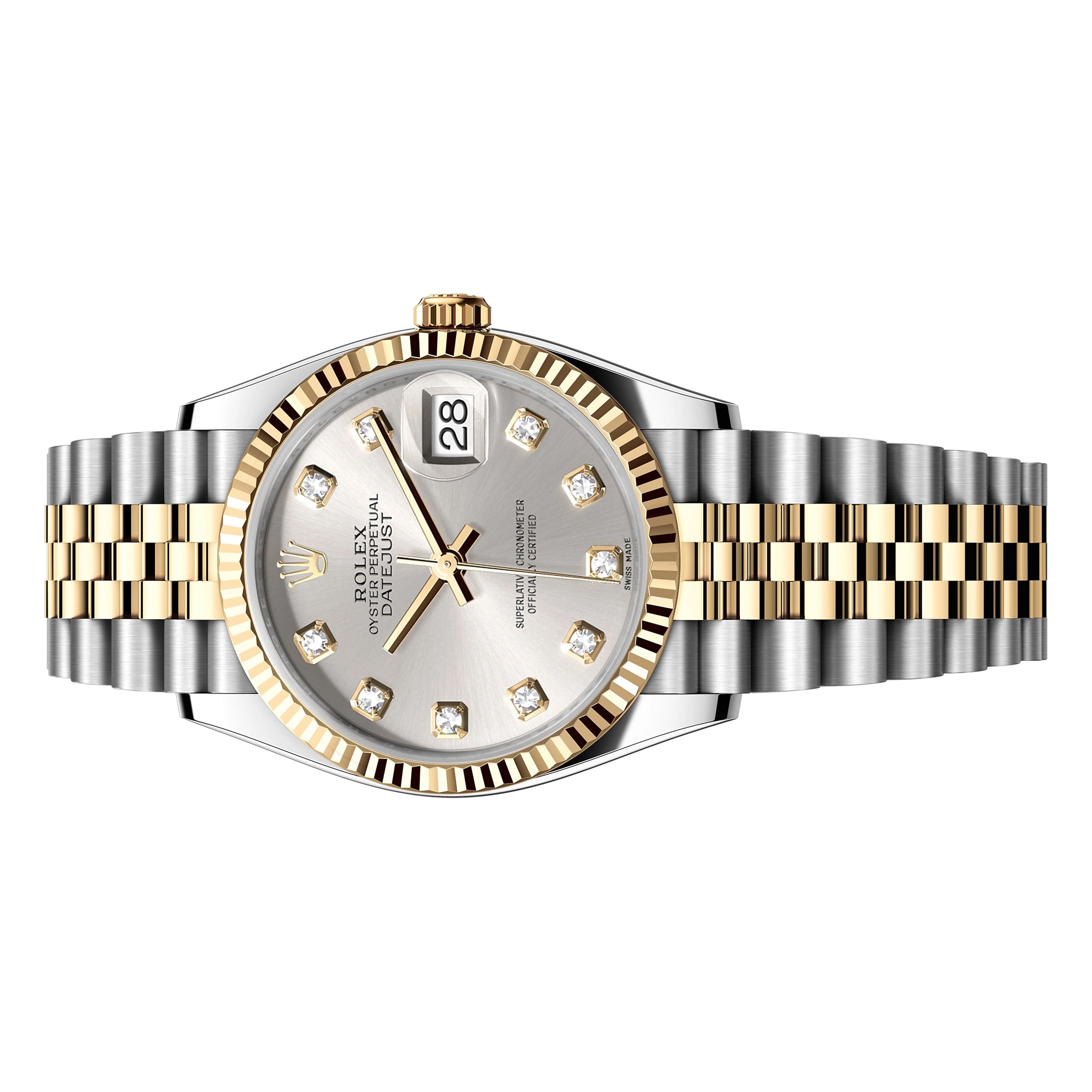 Rolex Datejust 36mm 116233 Silver Diamond Jubilee Bracelet , Pre-Owned