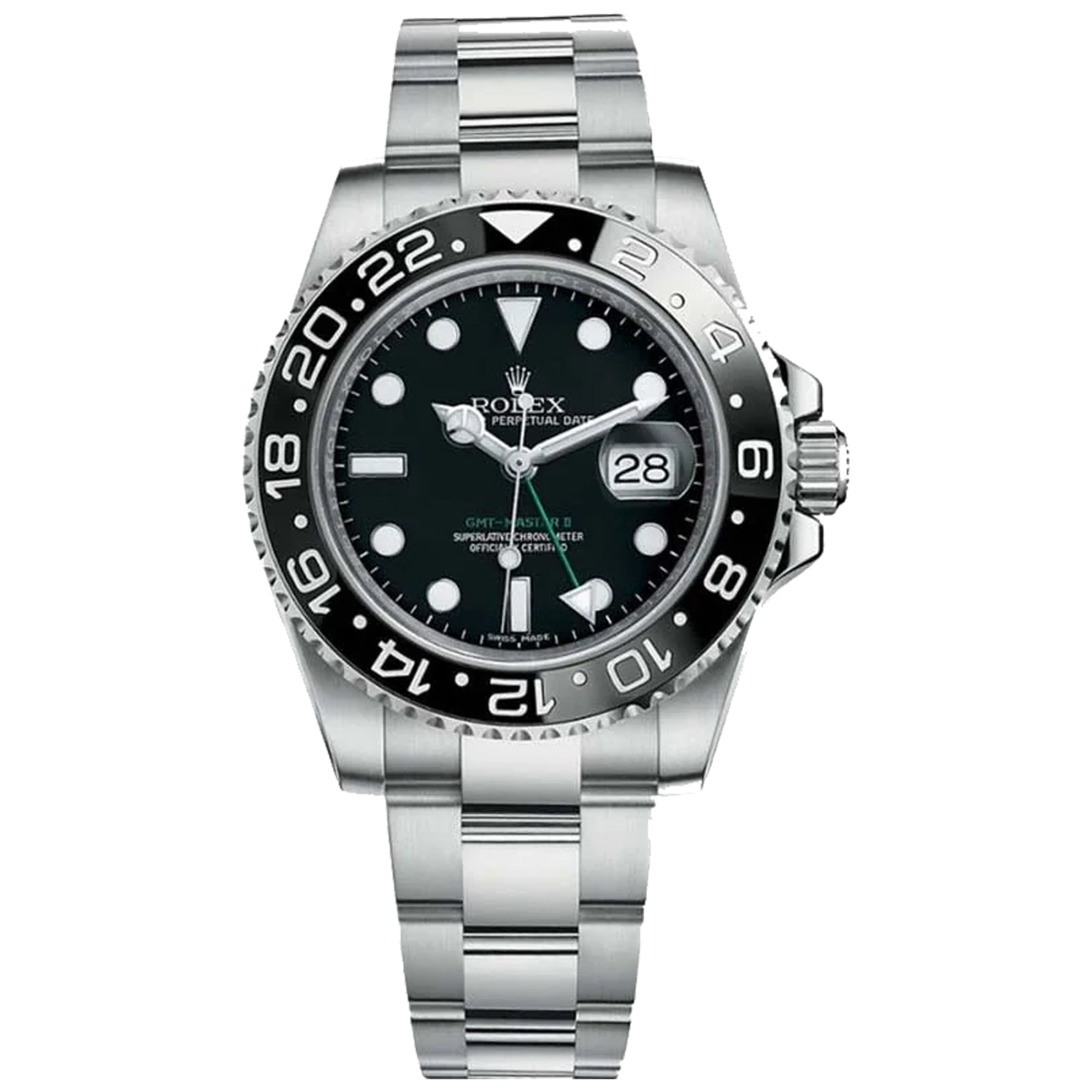 Rolex GMT-Master II Black 40mm Oyster Bracelet Stainless-steel 116710LN Preowned