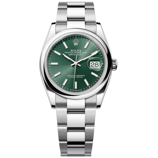 Rolex Datejust 36mm Mint Green 126200-0024 Oyster Pre-Owned