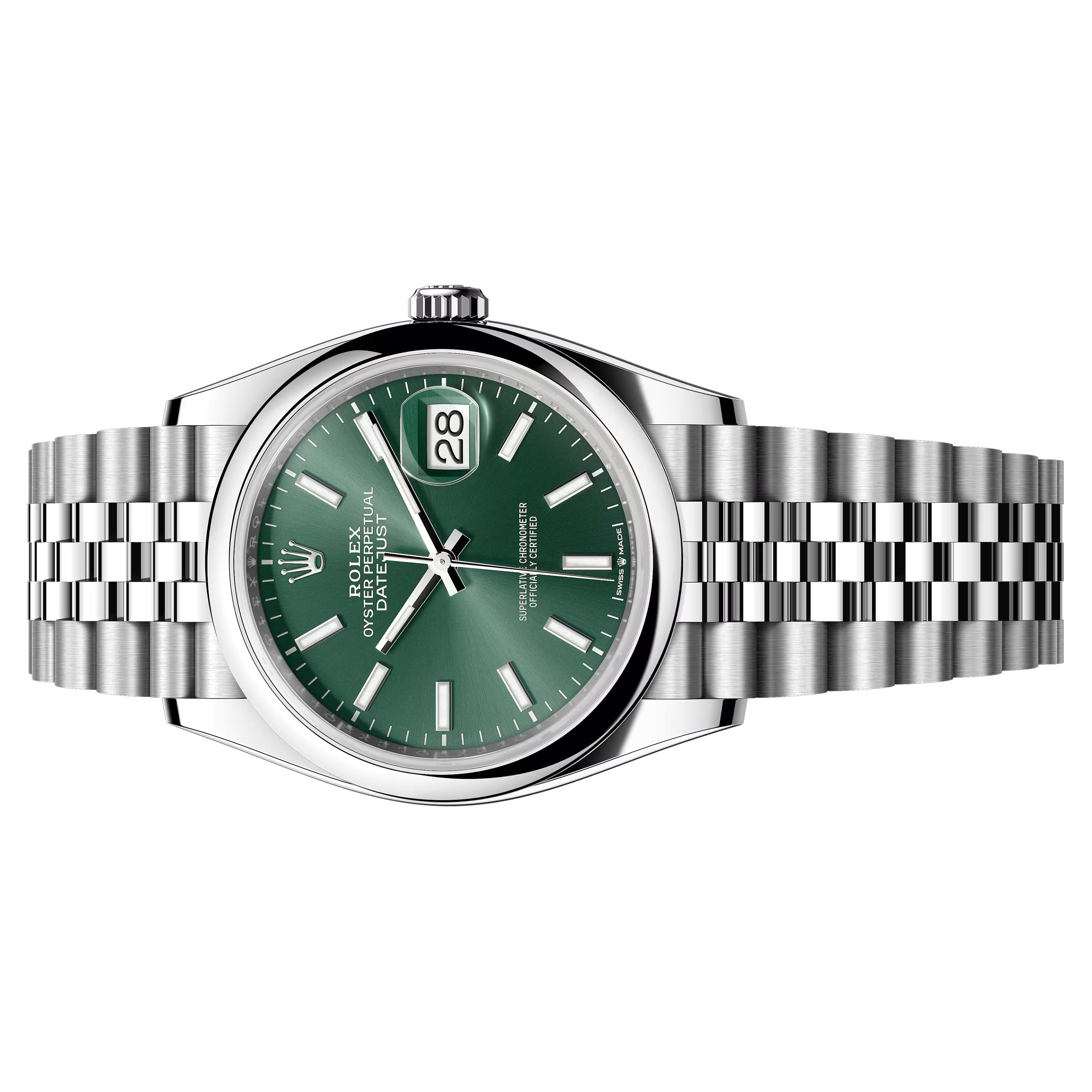 Rolex Datejust 36mm Mint Green Jubilee Bracelet 126200-0023 PreOwned