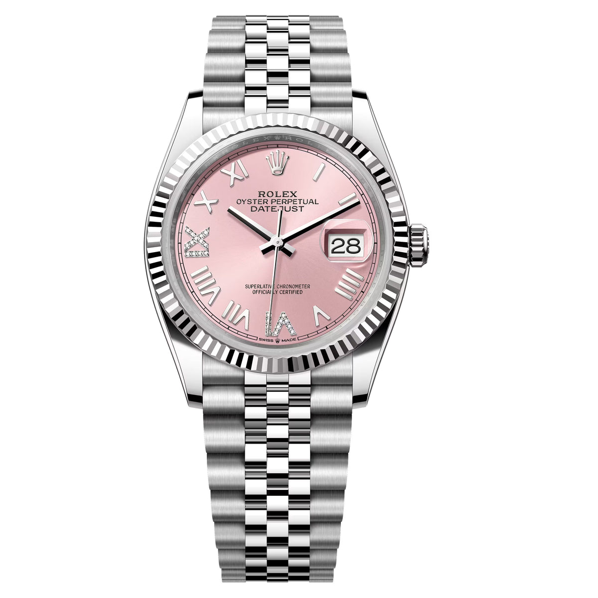 Rolex Datejust 36mm Pink VI and IX Diamond Jubilee 126234-0065 Unworn 2026