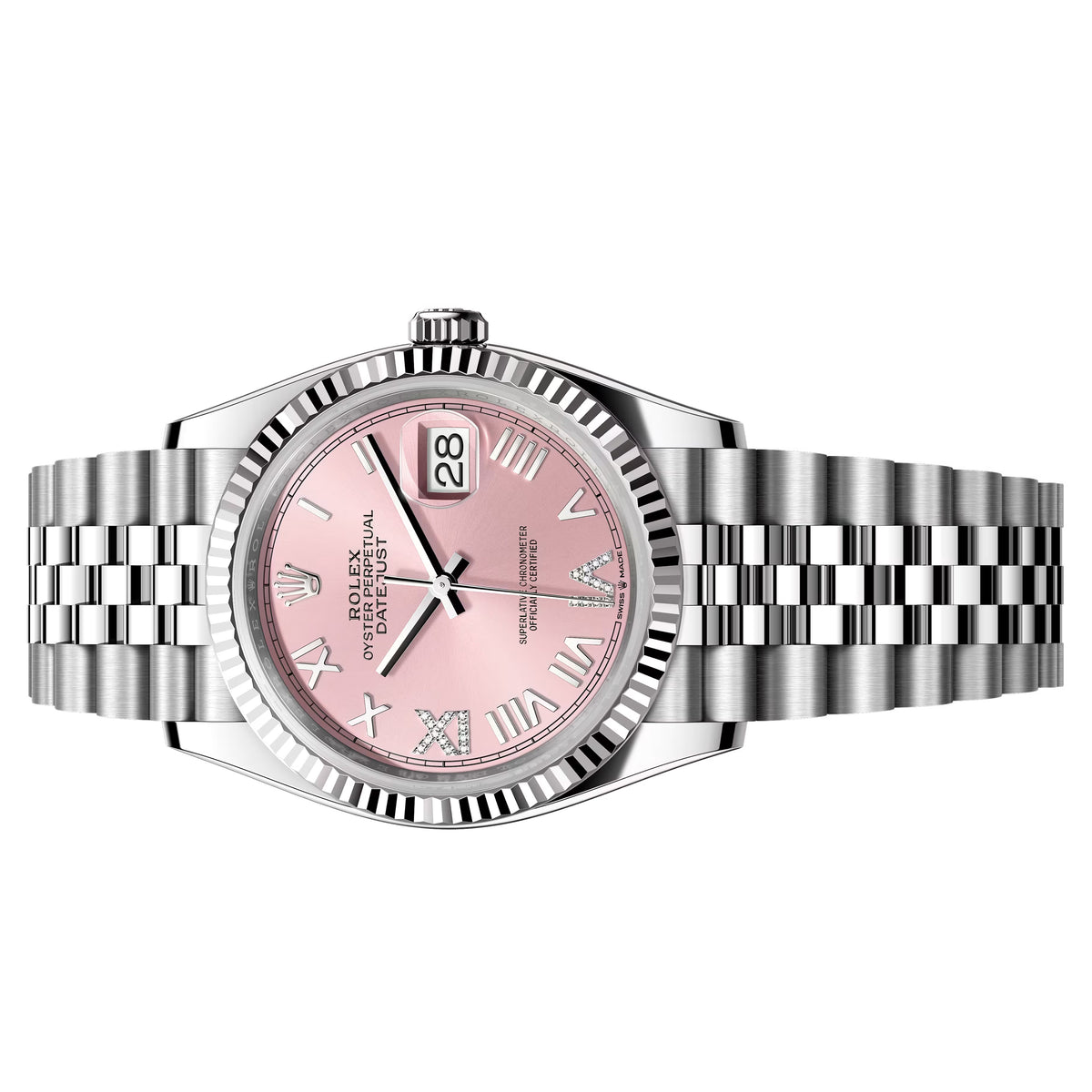 Rolex Datejust 36mm Pink VI and IX Diamond Jubilee 126234-0065 Unworn 2026