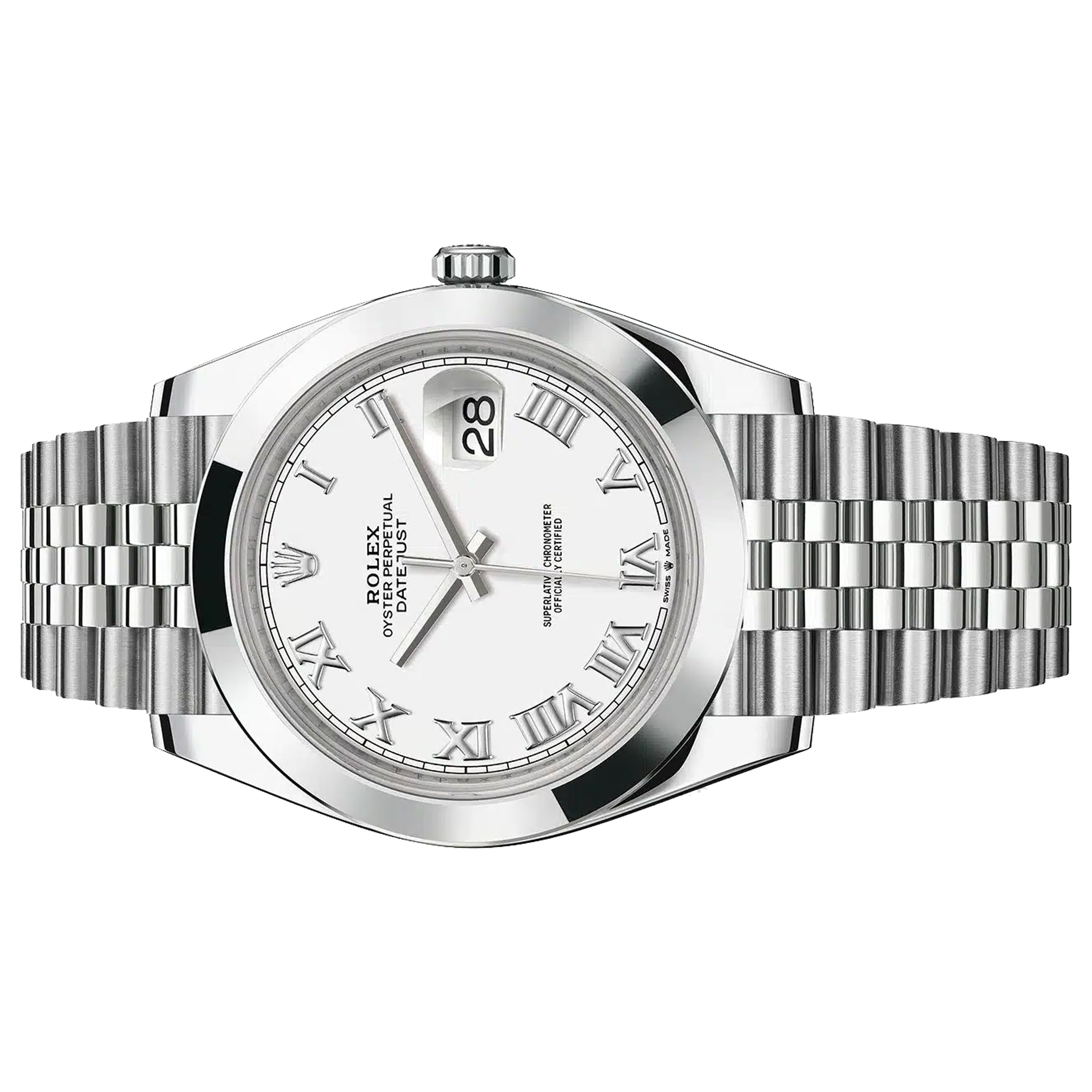 Rolex Datejust 41mm White Roman Unworn 2026 Jubilee Bracelet 126300-0016