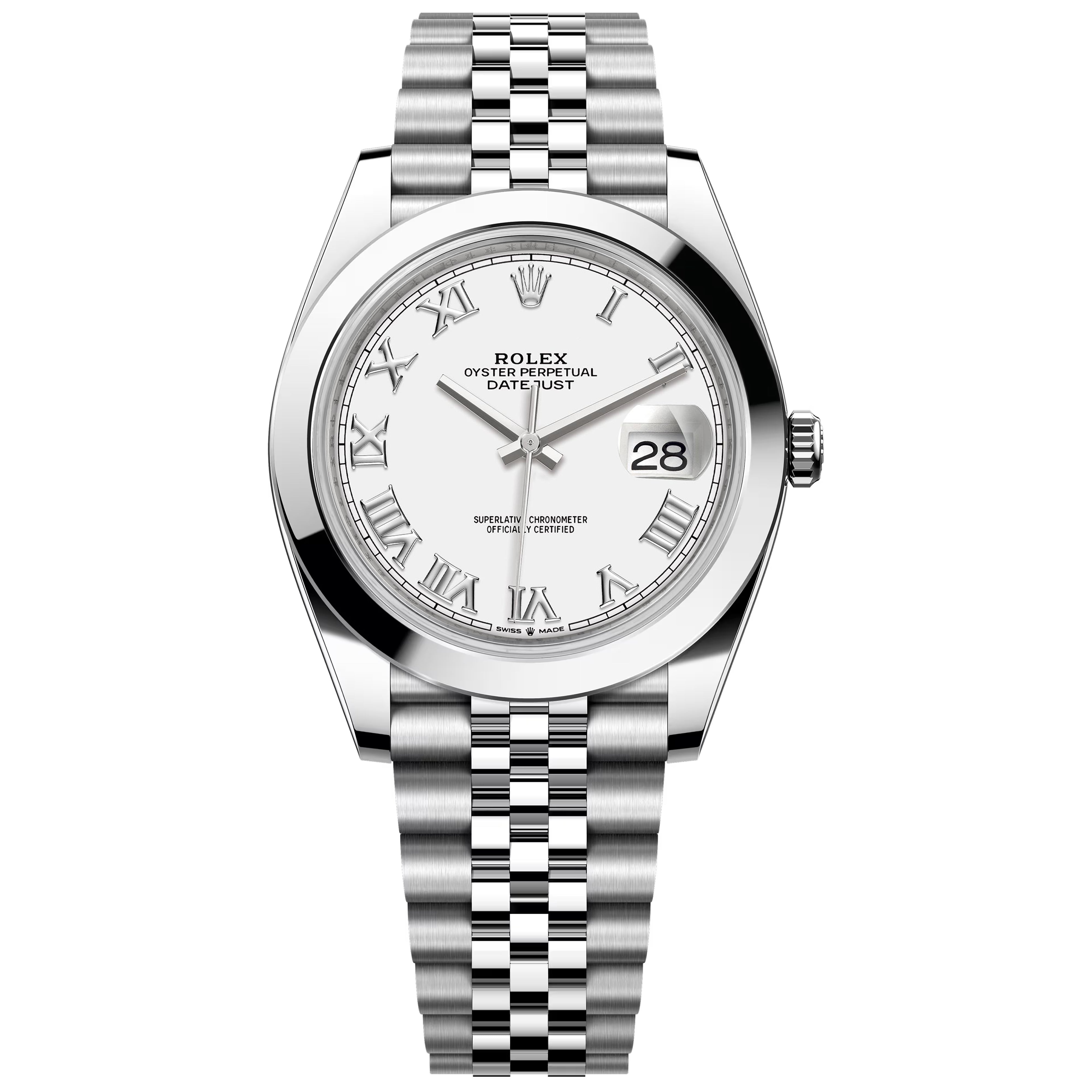 Rolex Datejust 41mm White Roman Unworn 2026 Jubilee Bracelet 126300-0016
