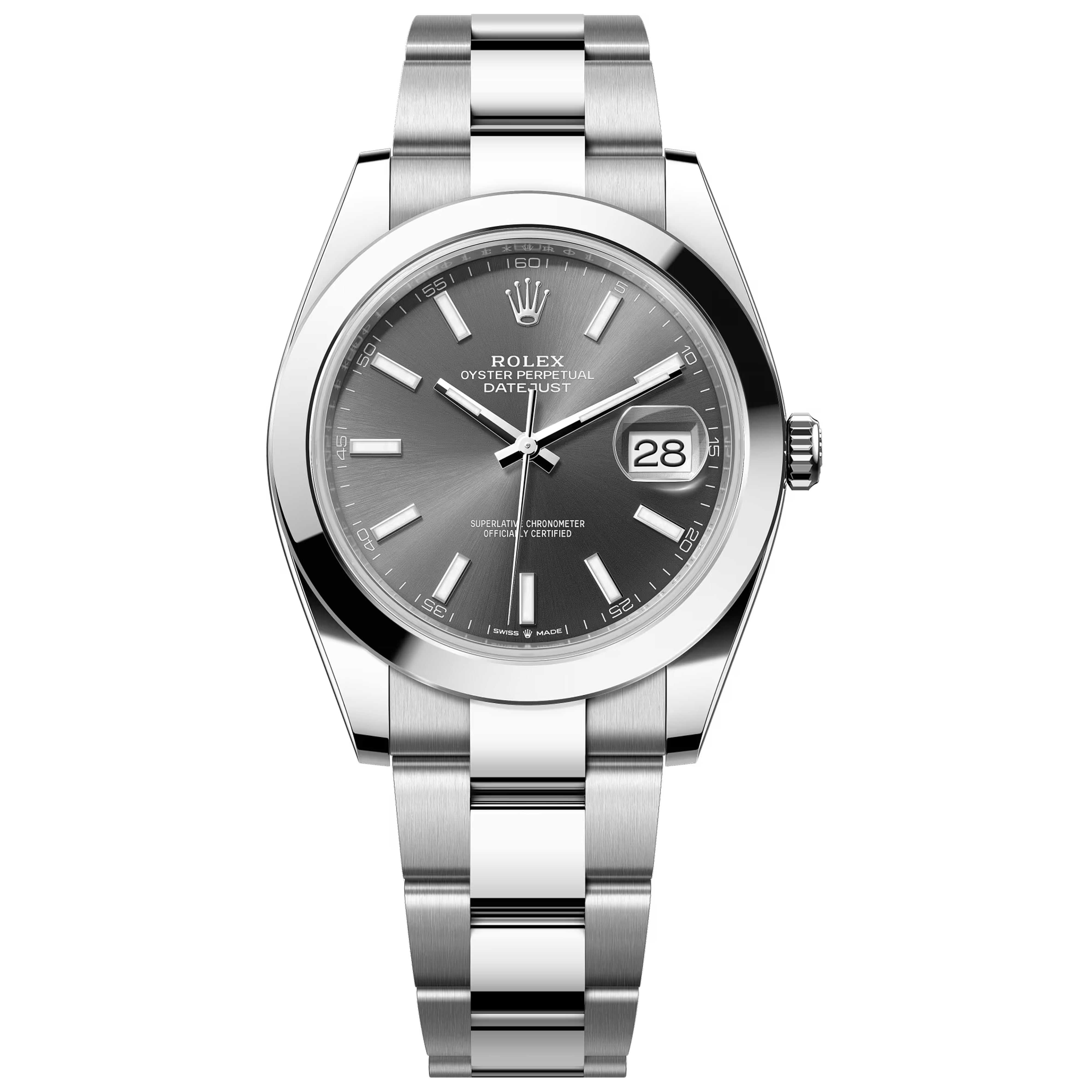 Rolex Datejust 41mm Grey , Oyster Bracelet 126300-0007 Pre-Owned