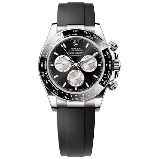 Rolex Cosmograph Daytona 40mm white gold Oyster Flex Black Dial 126519LN-0006 Pre Owned