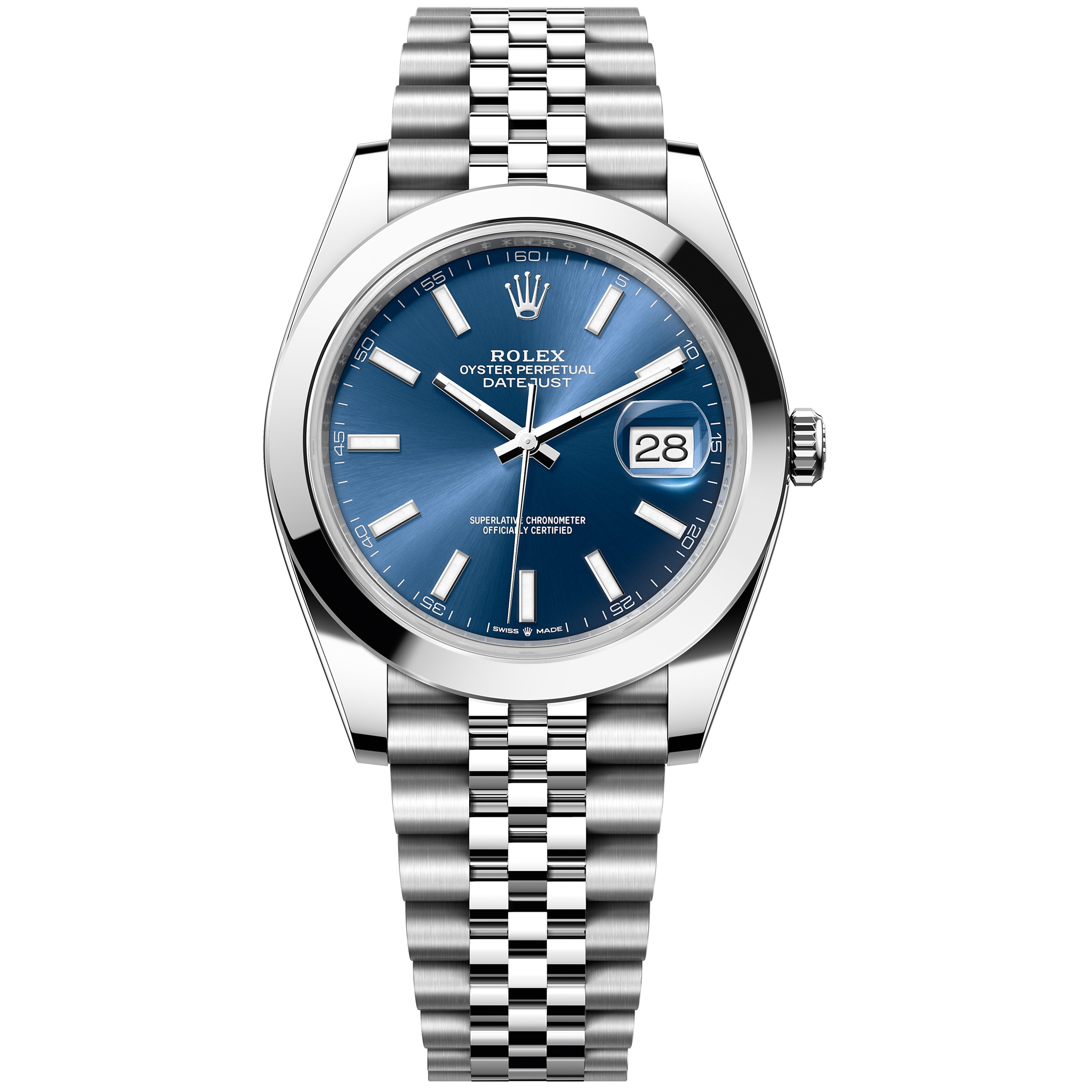 Rolex Datejust 41mm 126300-0002 Blue Index Dial, Unworn 2024 - Luxury Address Watches