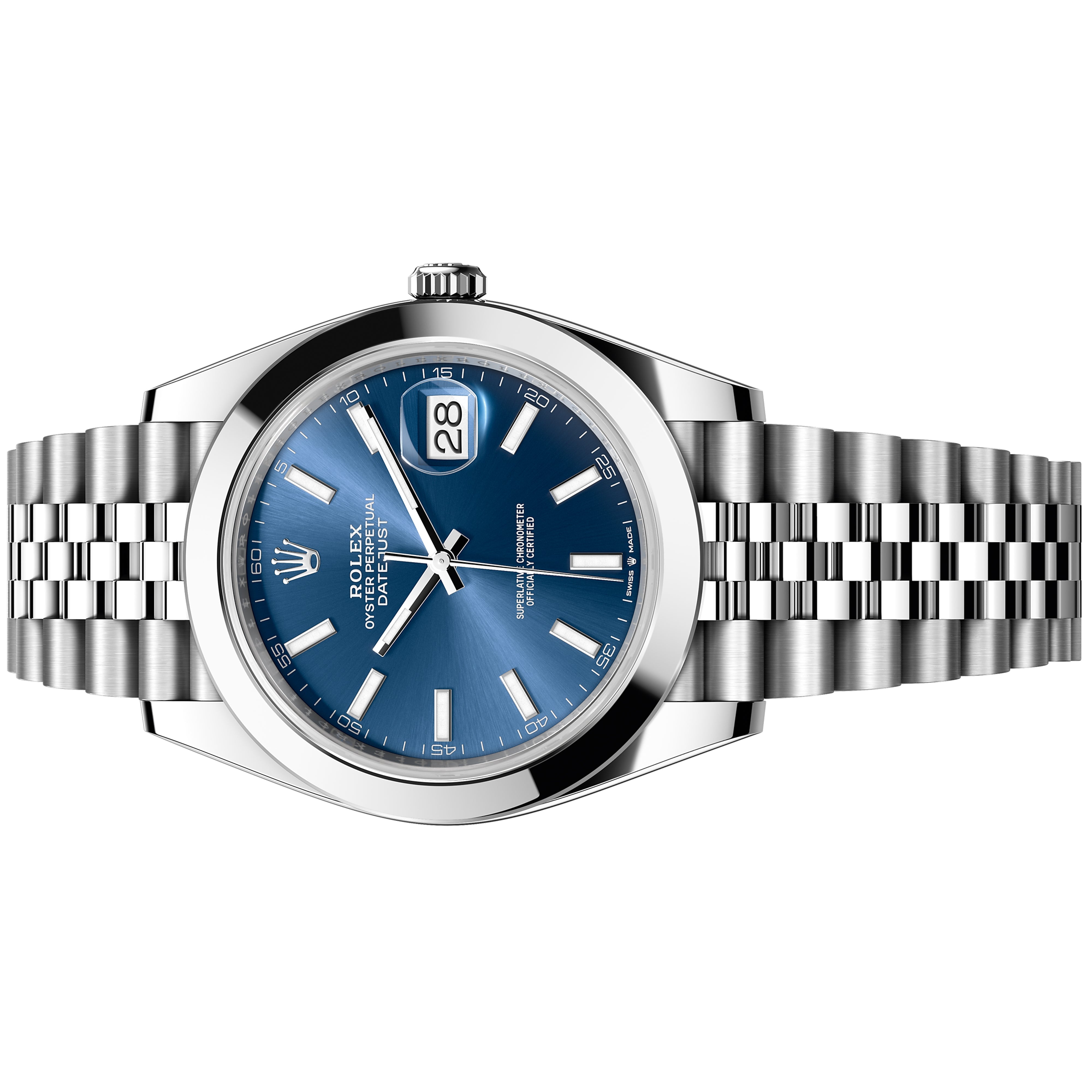 Rolex Datejust 41mm 126300-0002 Blue Index Dial, Unworn 2024 - Luxury Address Watches