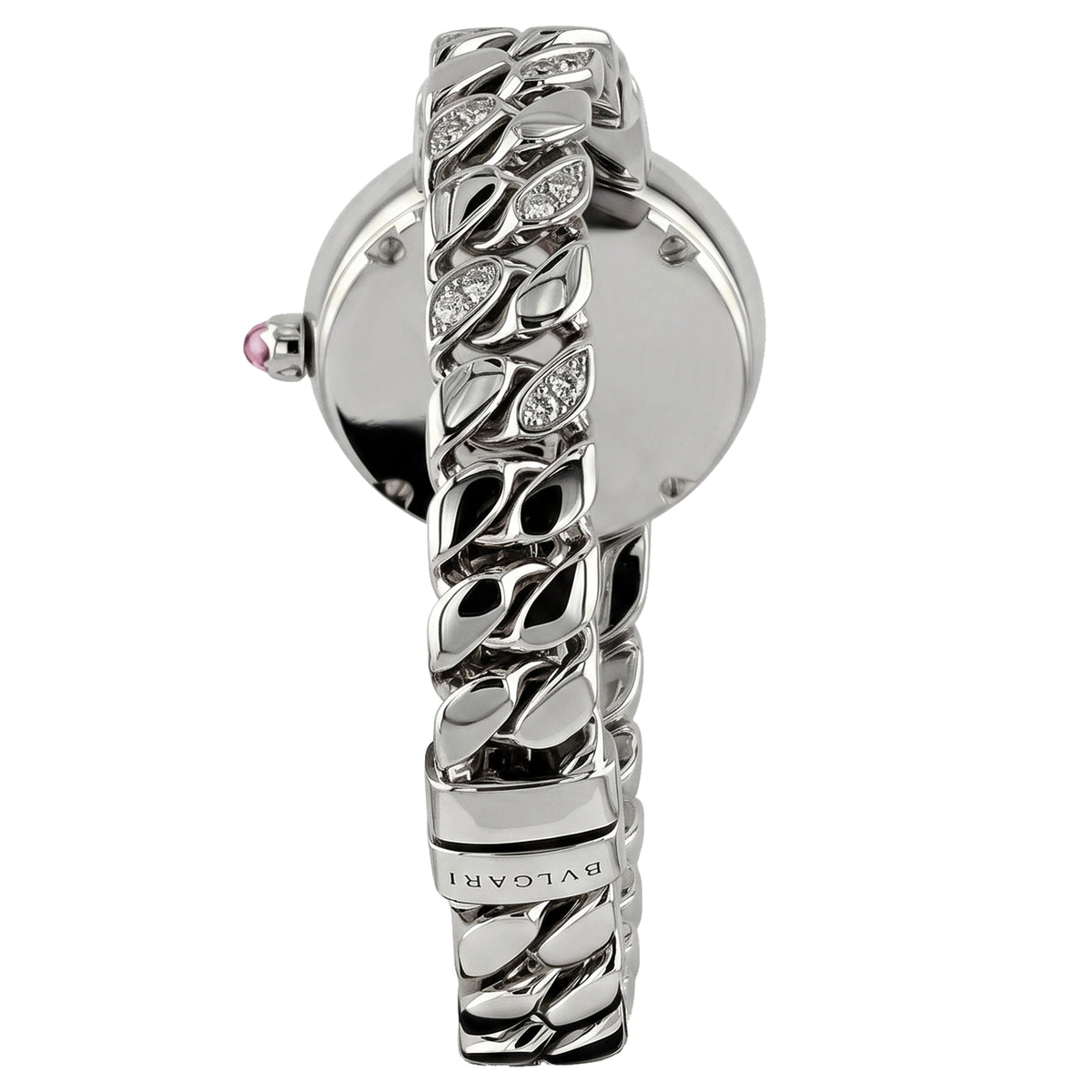 Bulgari Catene Diamond 31mm Pavé Dial White Gold Bracelet 102309 Preowned