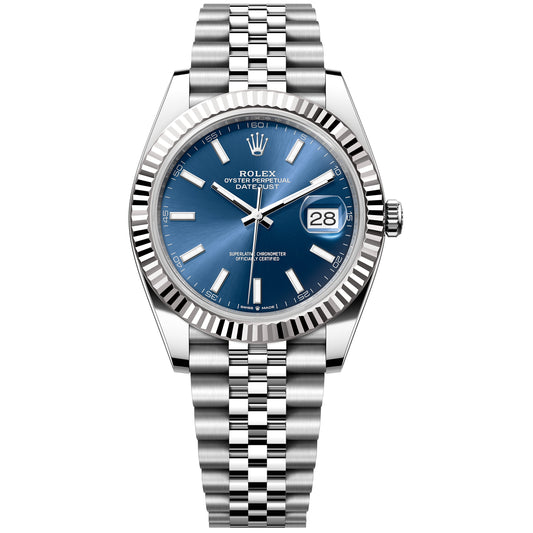 Rolex Datejust 41mm Unworn 2025 Blue Index Dial 126334-0002 - Luxury Address Watches