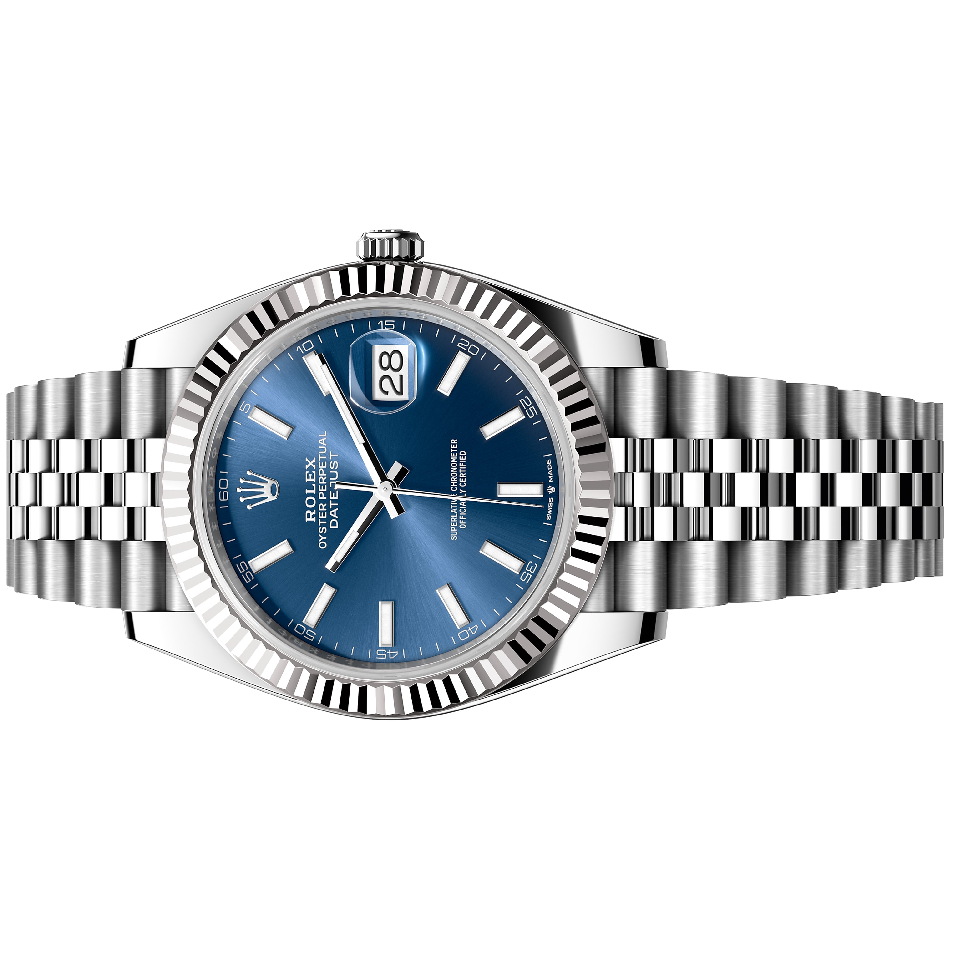 Rolex Datejust 41mm Unworn 2025 Blue Index Dial 126334-0002 - Luxury Address Watches