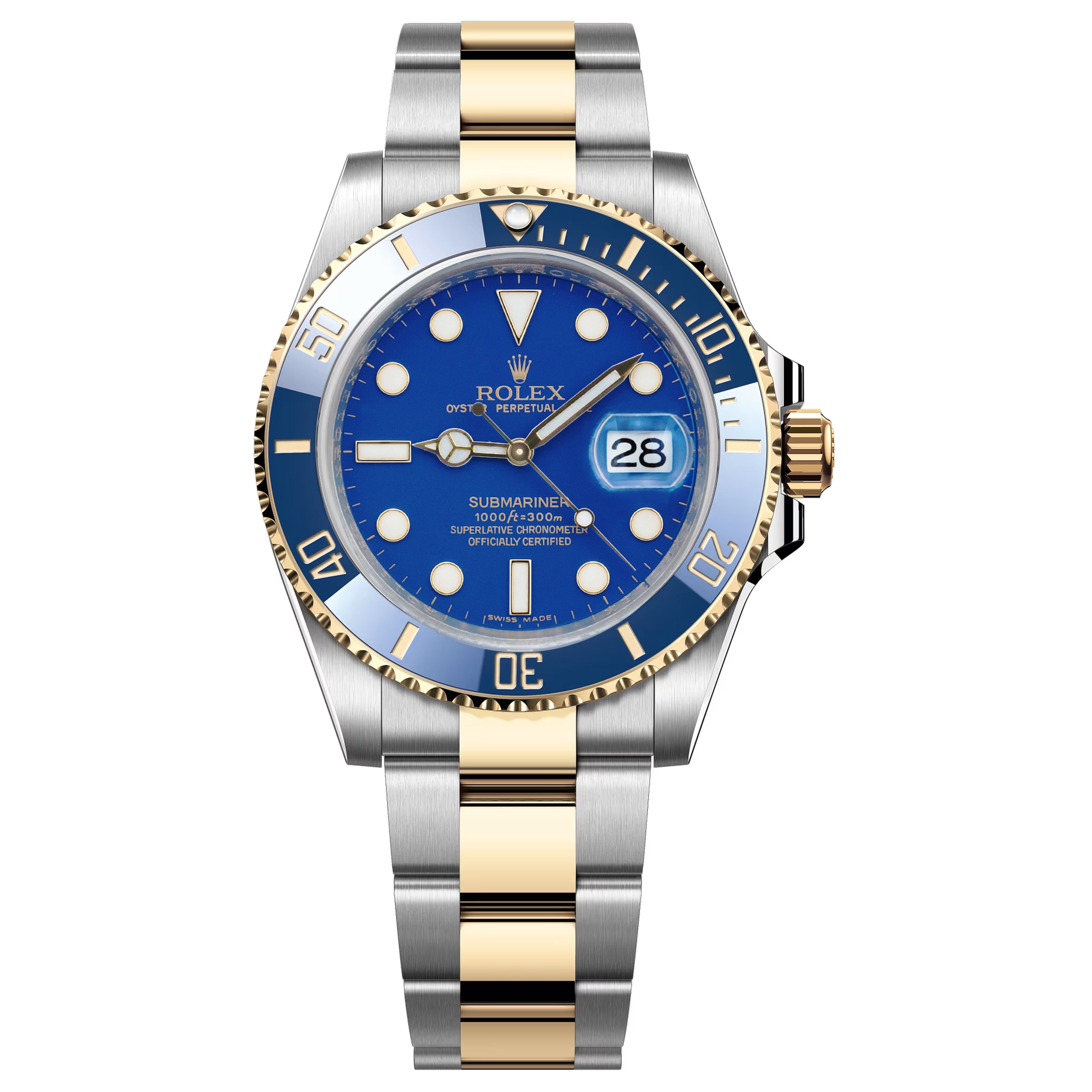 Rolex Submariner Date 40mm 116613LB Blue & Yellow (Bluesy) Gold Pre-Owned