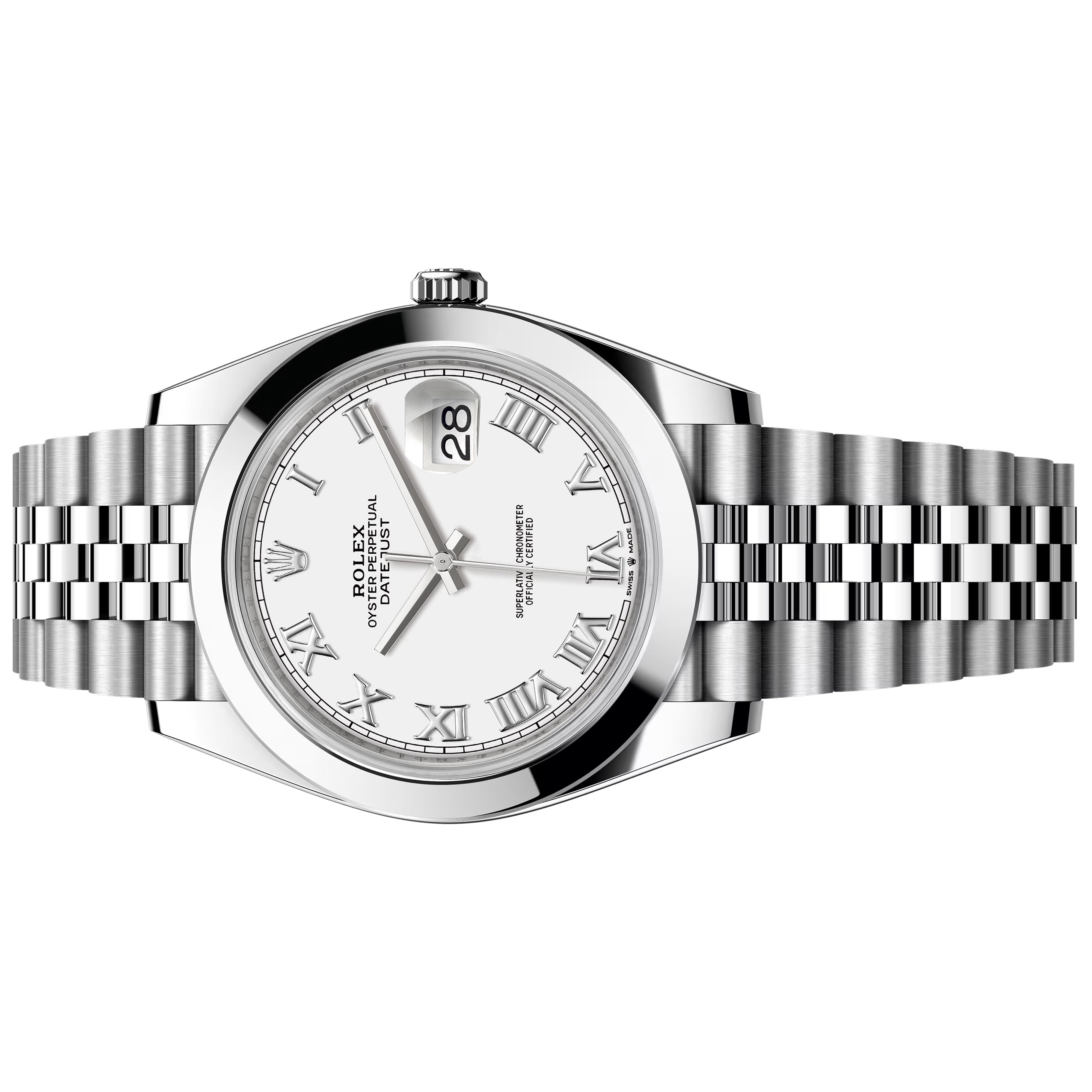 Rolex Datejust 41mm White Roman Unworn 2026 Jubilee Bracelet 126300-0016