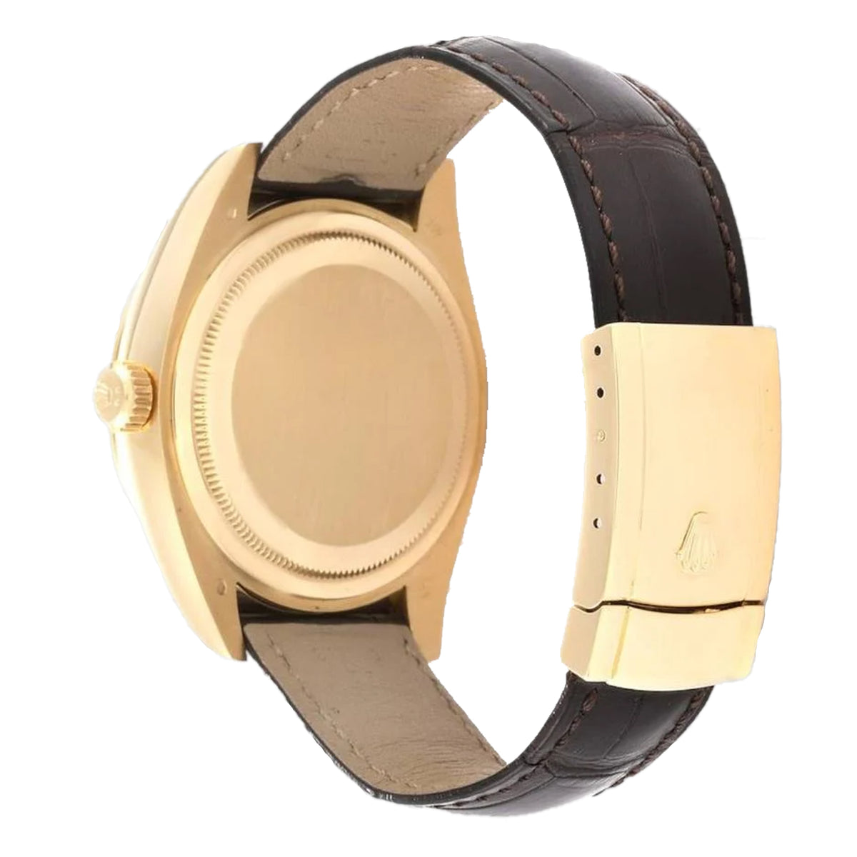 Rolex Sky-Dweller 42mm Silver Leather Strap Full Yellow gold 326138 PreOwned