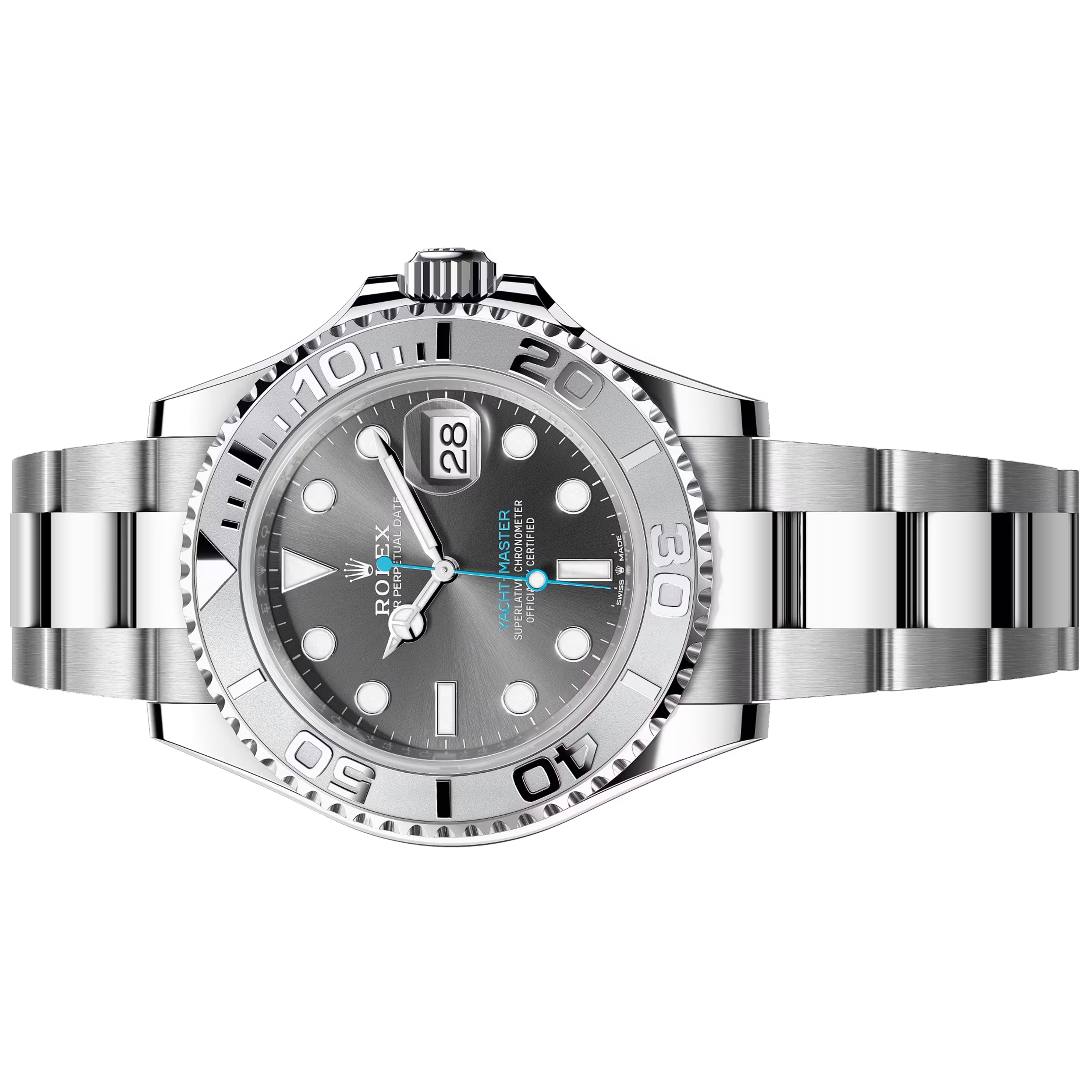 Rolex Yacht-Master 40mm Grey ( Rhodium) stainless steel 126622-0001 Pre-Owned