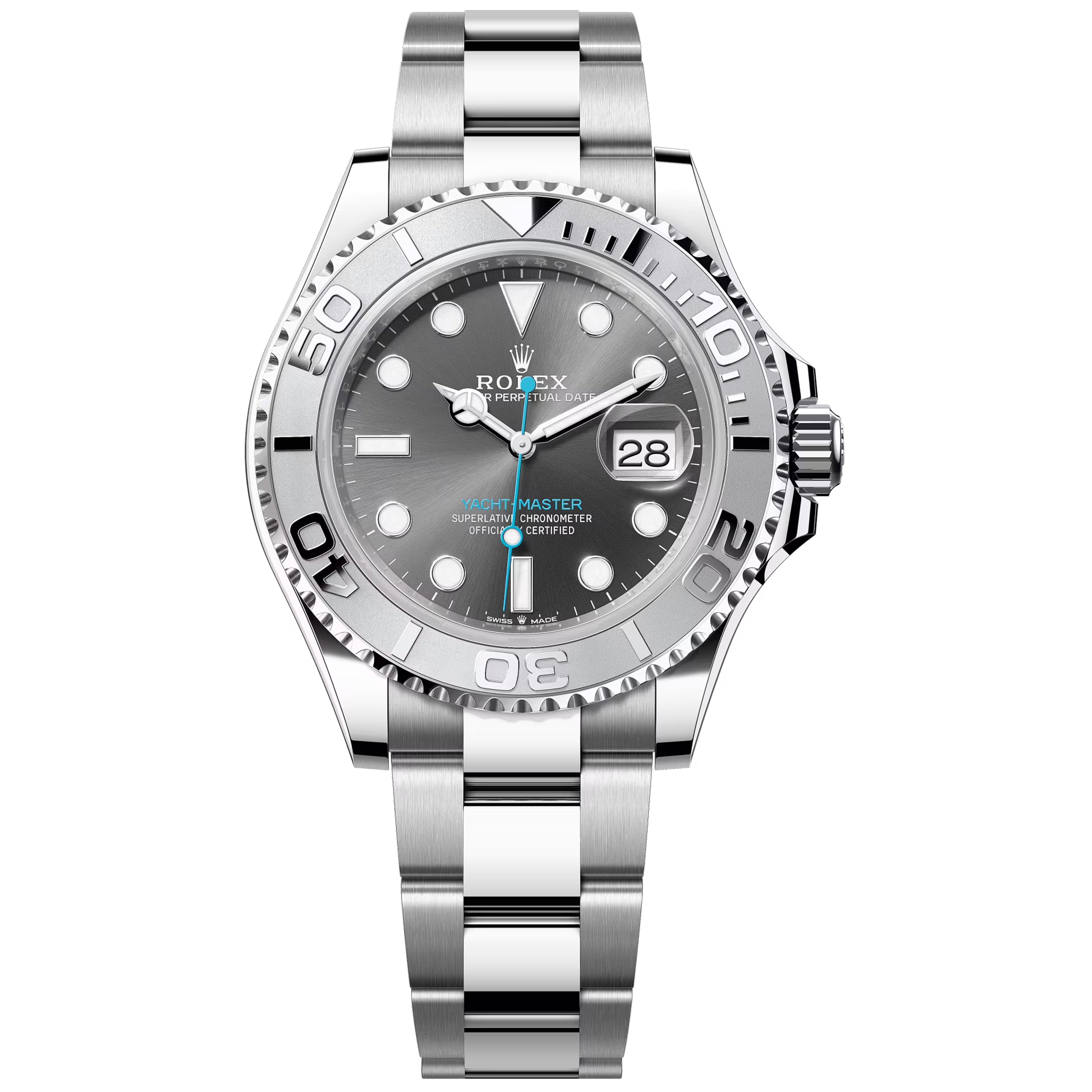 Rolex Yacht-Master 40mm Grey ( Rhodium) stainless steel 126622-0001 Pre-Owned