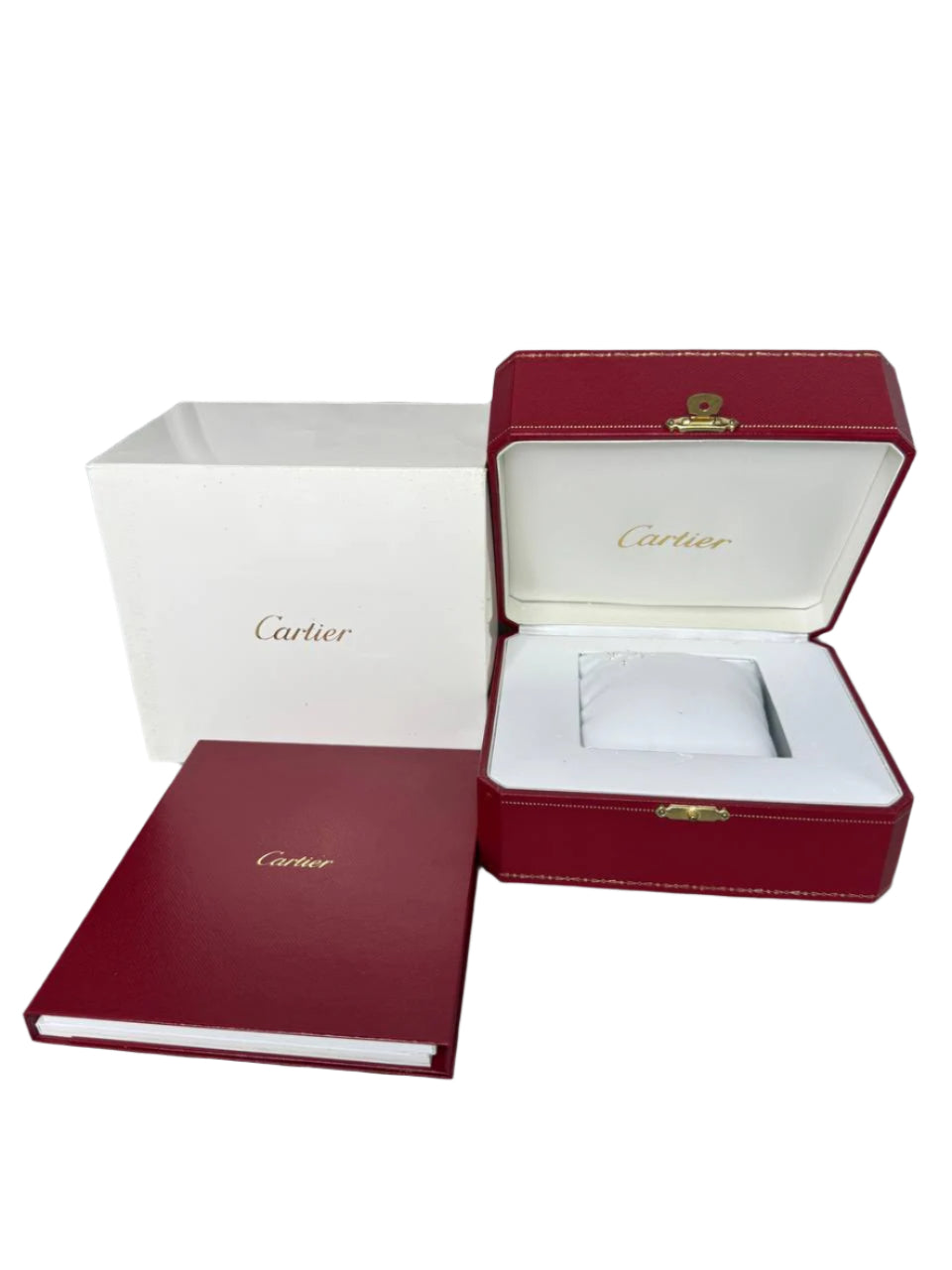 cartier santos w20107x7 rose gold bezel, medium pre-owned - luxury address watches