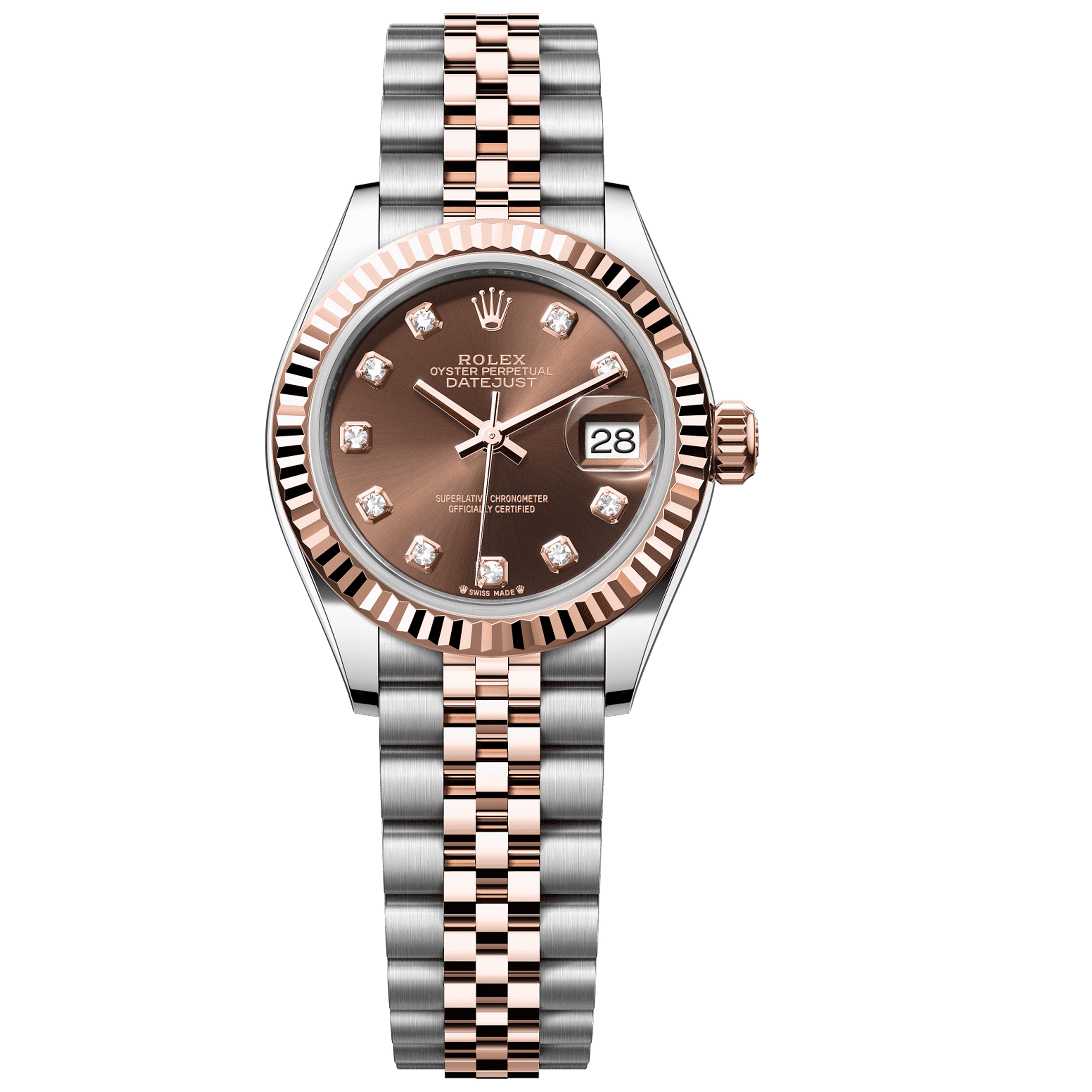 Rolex Datejust 28mm 279171-0011 Chocolate Diamond Pre-Owned - Luxury Address Watches