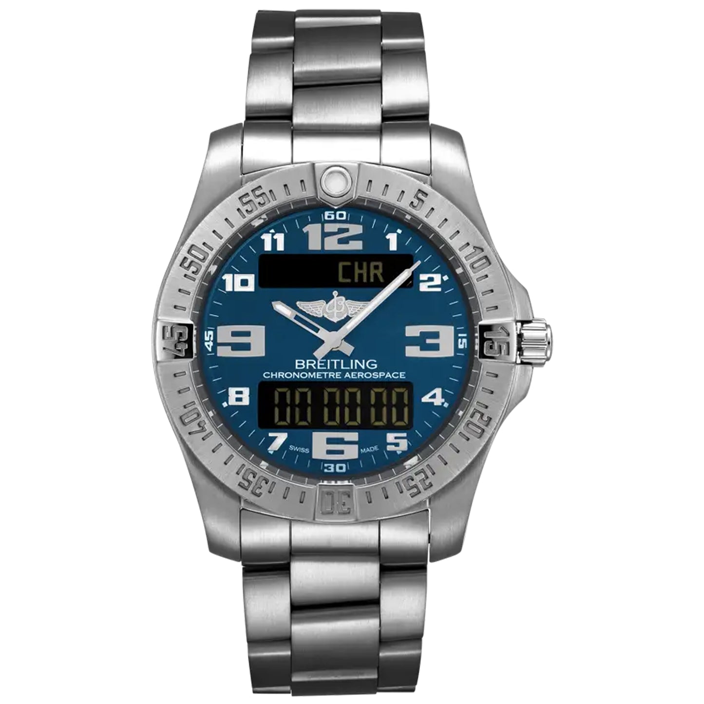 breitling aerospace evo 43mm blue titanium e79363101c1e1 pre-owned