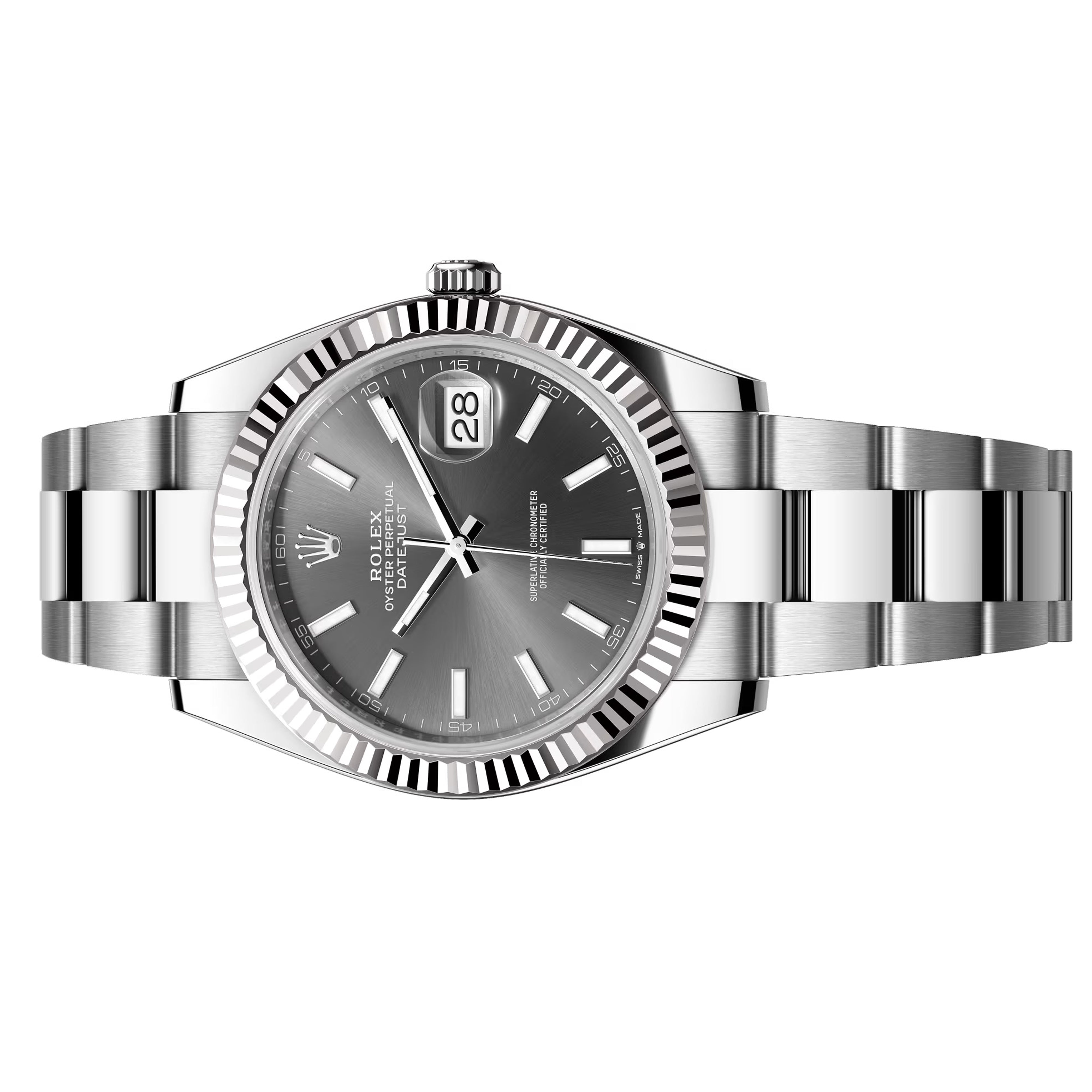 Rolex Datejust Grey Rhodium Dial 41mm 126334-0013 Unworn 2025 - Luxury Address Watches