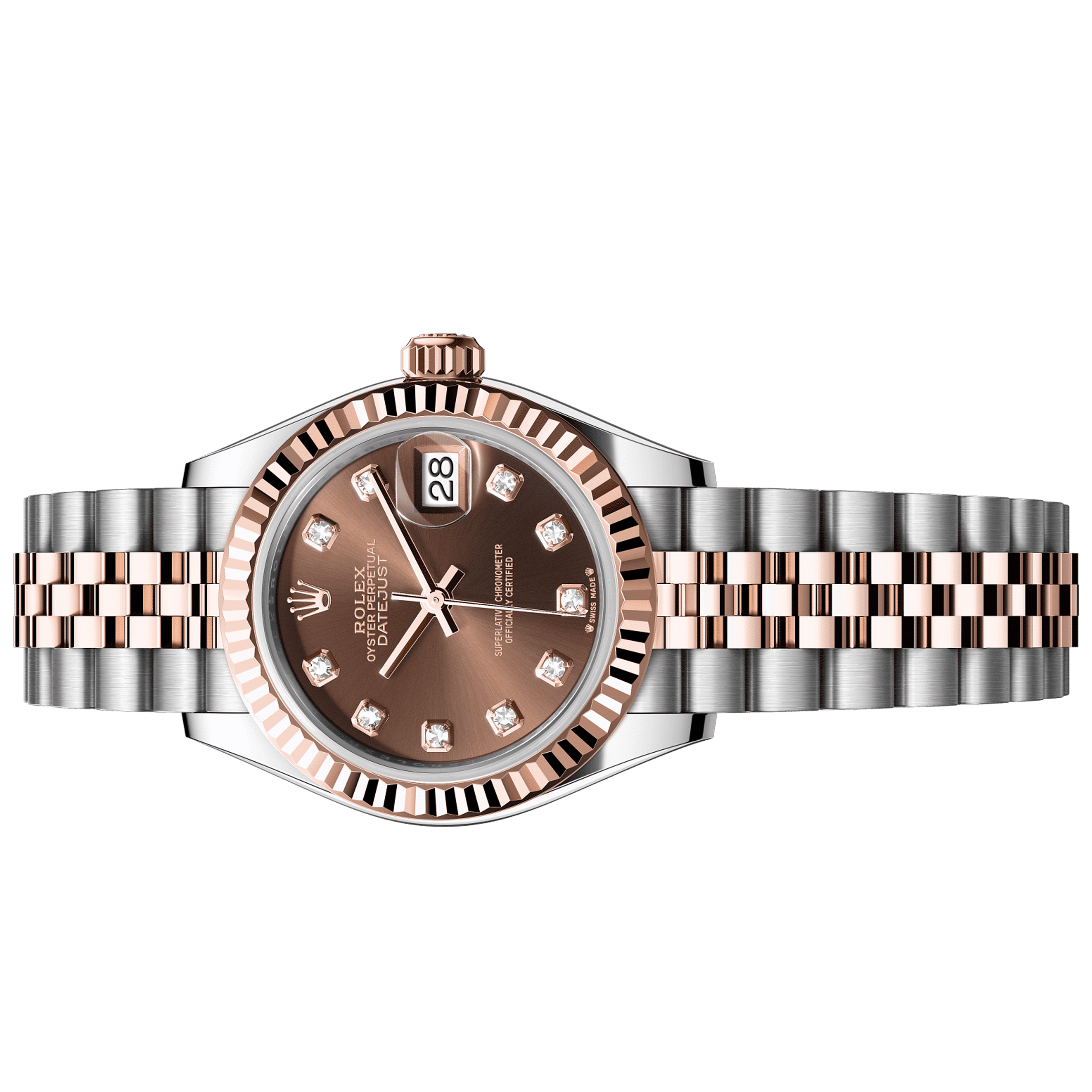 Rolex Datejust 28mm 279171-0011 Chocolate Diamond Pre-Owned - Luxury Address Watches