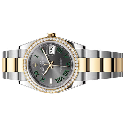Rolex Datejust 36mm Wimbledon Diamond Bezel  2025 Yellogold 126283RBR-0022