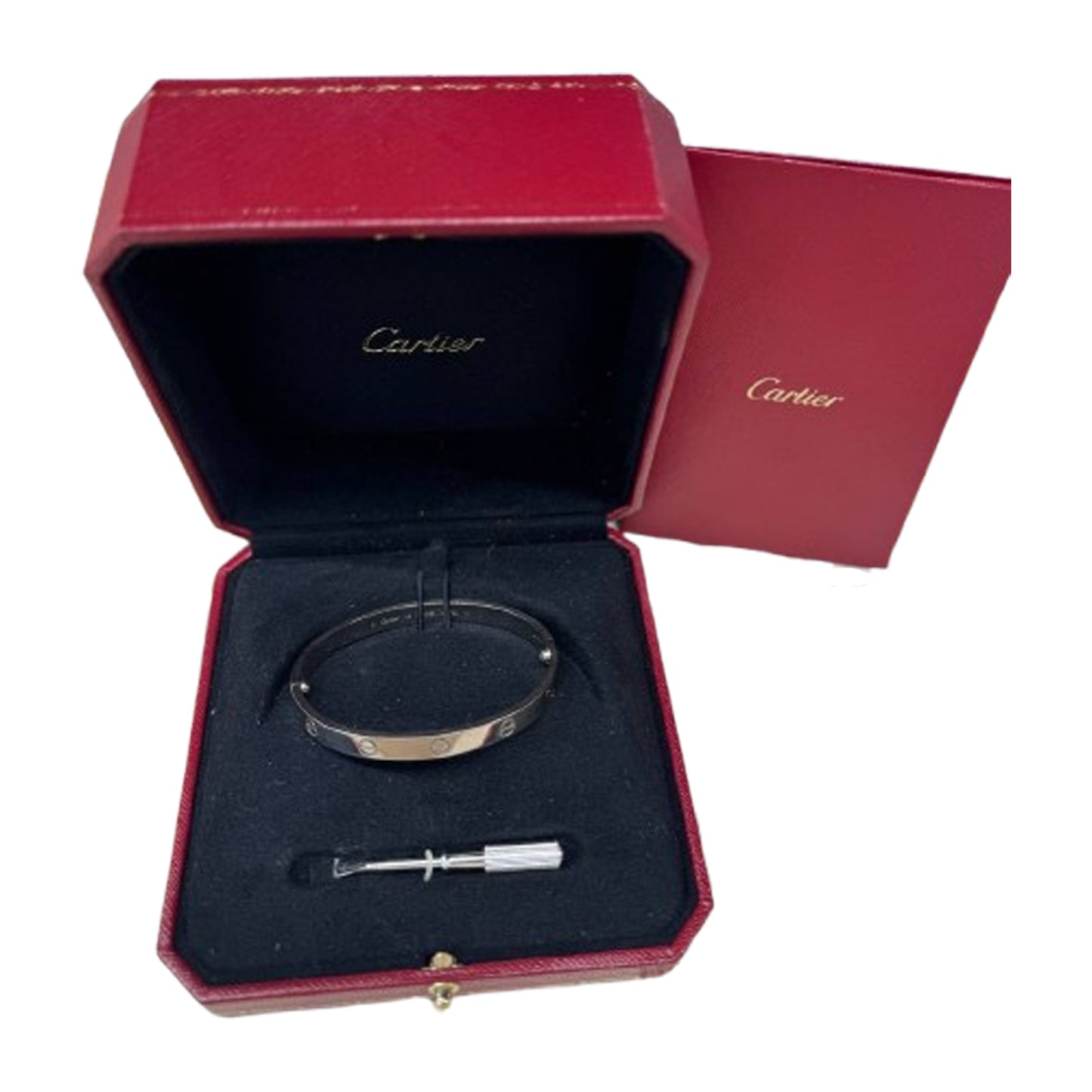 cartier classic love bracelet crb6067618 , certificate 2022 18k white gold size 18cm  pre-owned