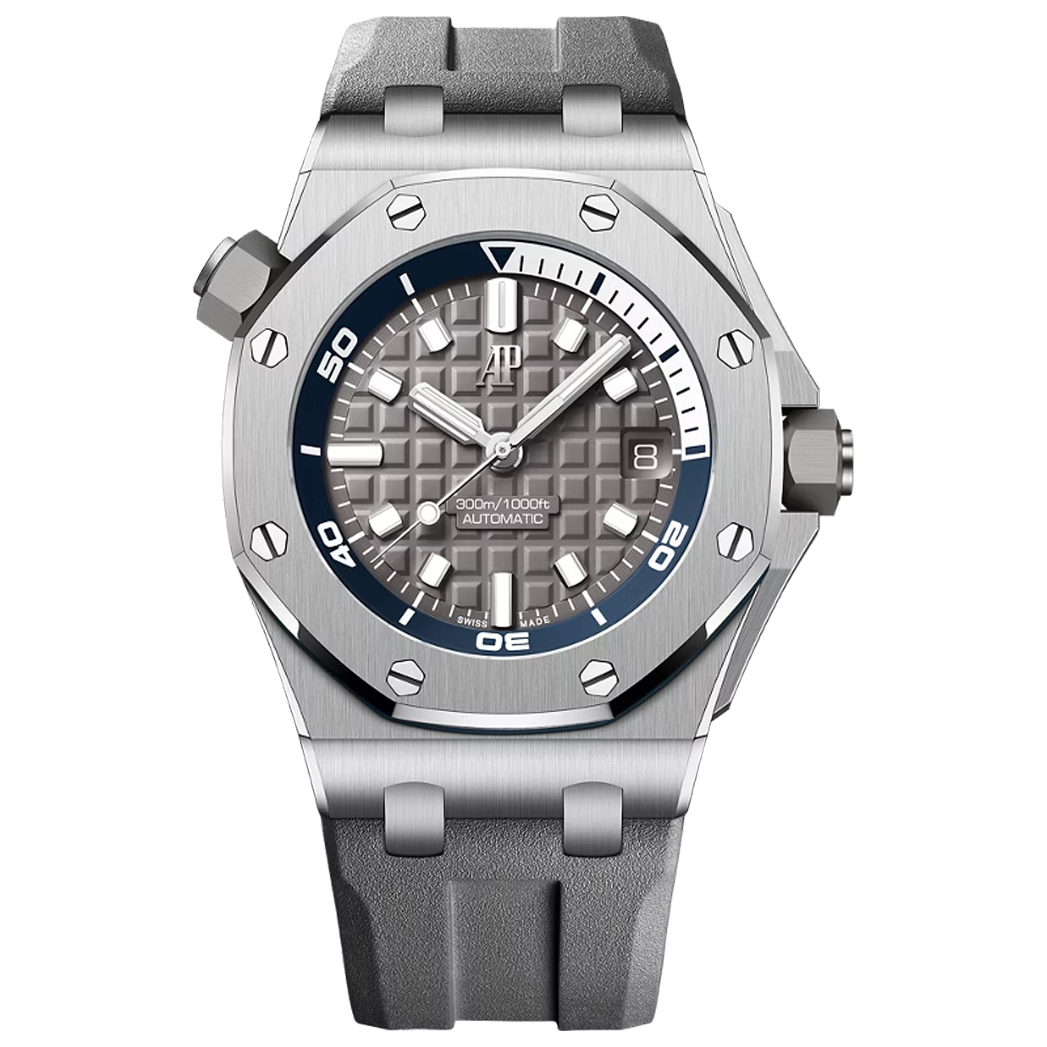 Audemars Piguet  AP Royal Oak Offshore Diver , 15720ST.OO.A009CA.01 42mm Grey Pre Owned