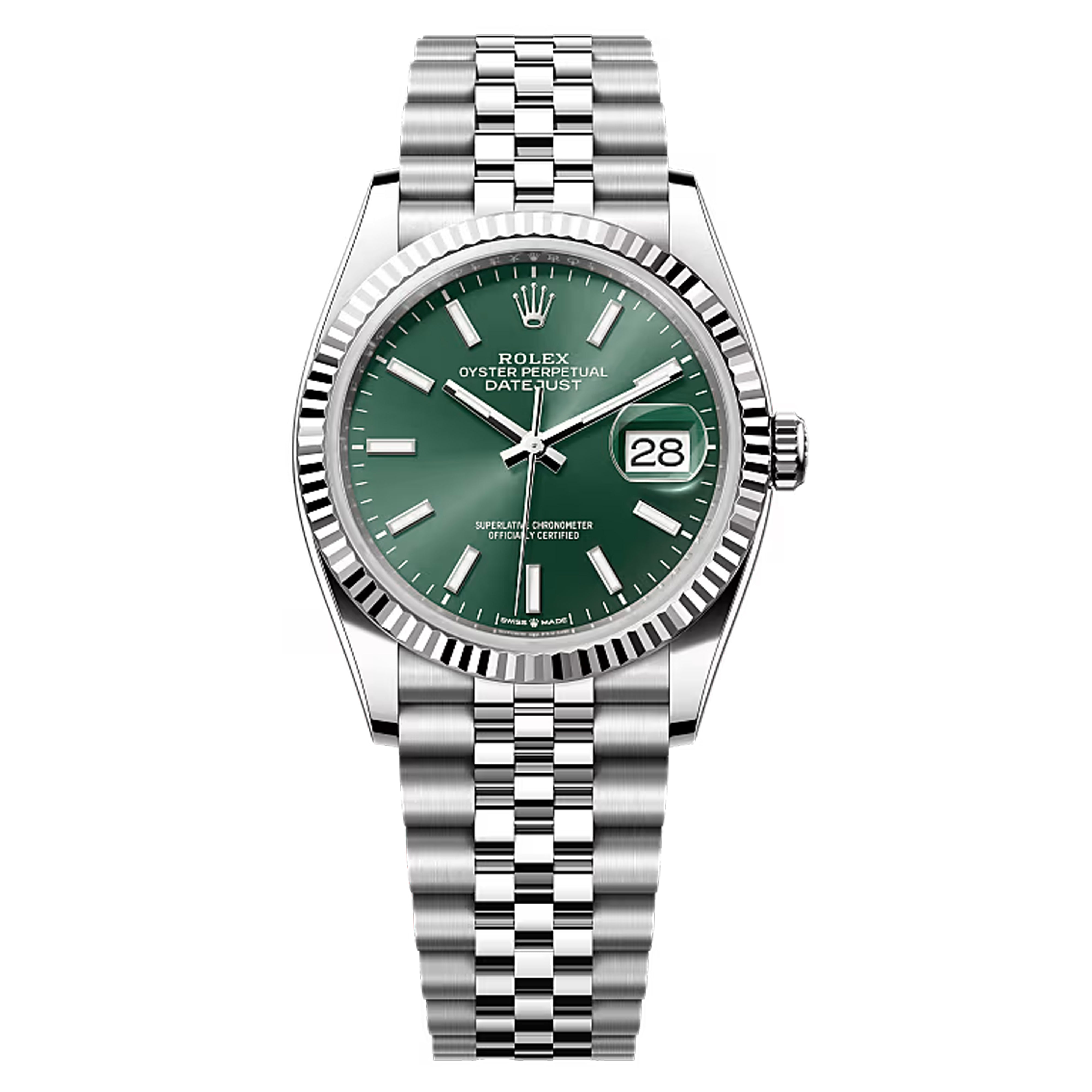 Rolex Datejust 36mm Mint Green Unworn 2025 , Jubilee 126234-0051