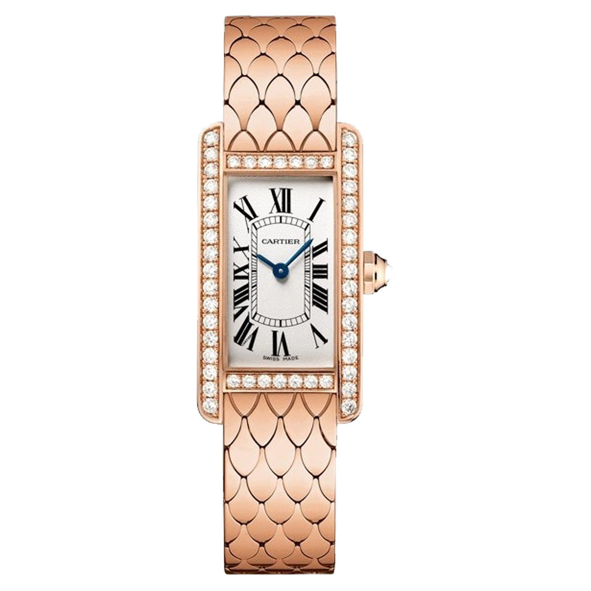 Cartier Tank Americaine Rose Gold 18k Small WB710008 Preowned