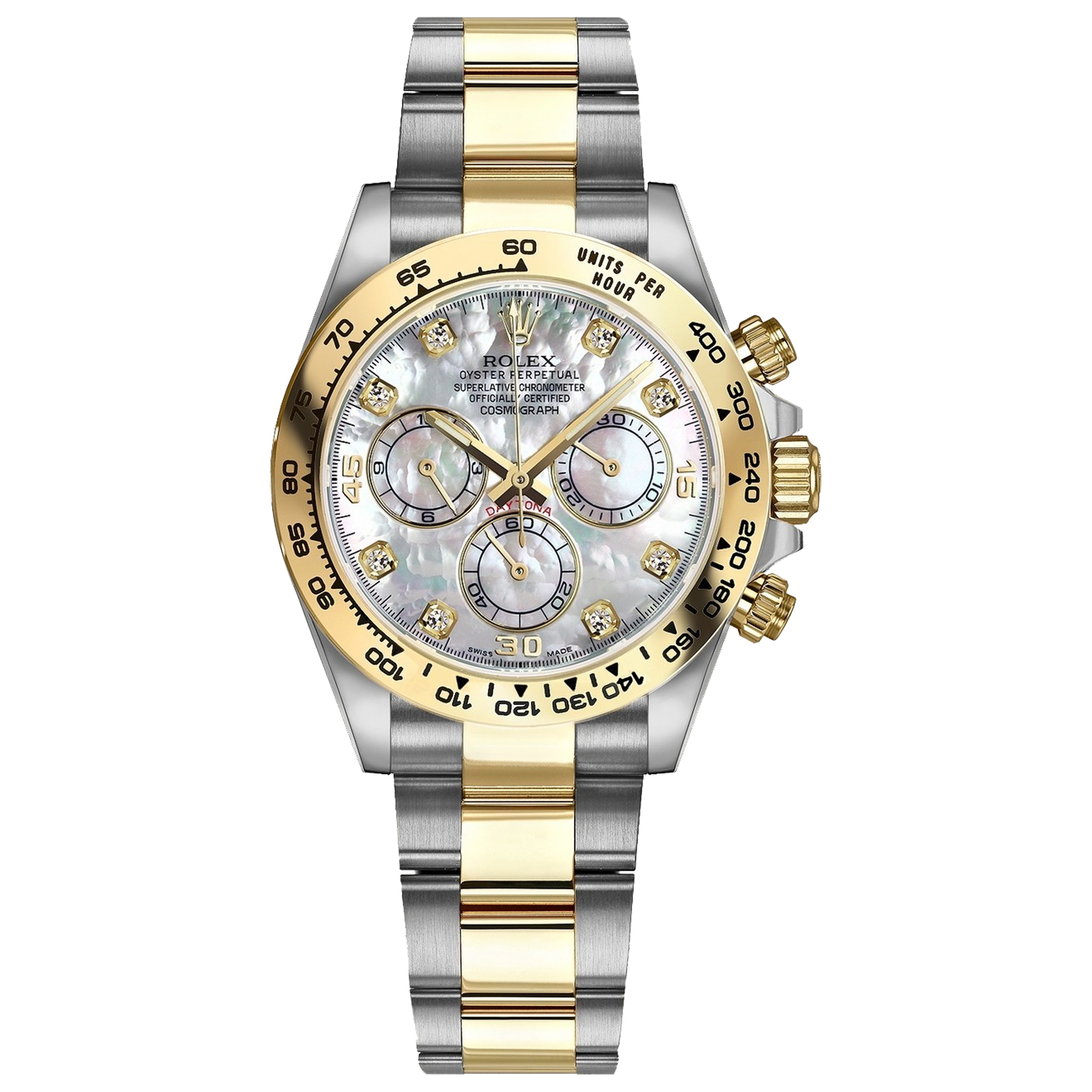 Rolex Cosmograph Daytona Mop Dial Yellow Gold and Steel Oyster Bracelet 126503 Pre-Owned