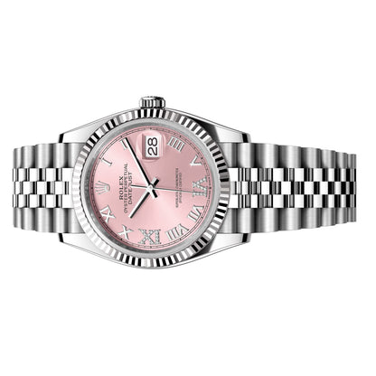 Rolex Datejust 36mm Pink VI and IX Diamond 126234-0031 Unworn 2025 - Luxury Address Watches