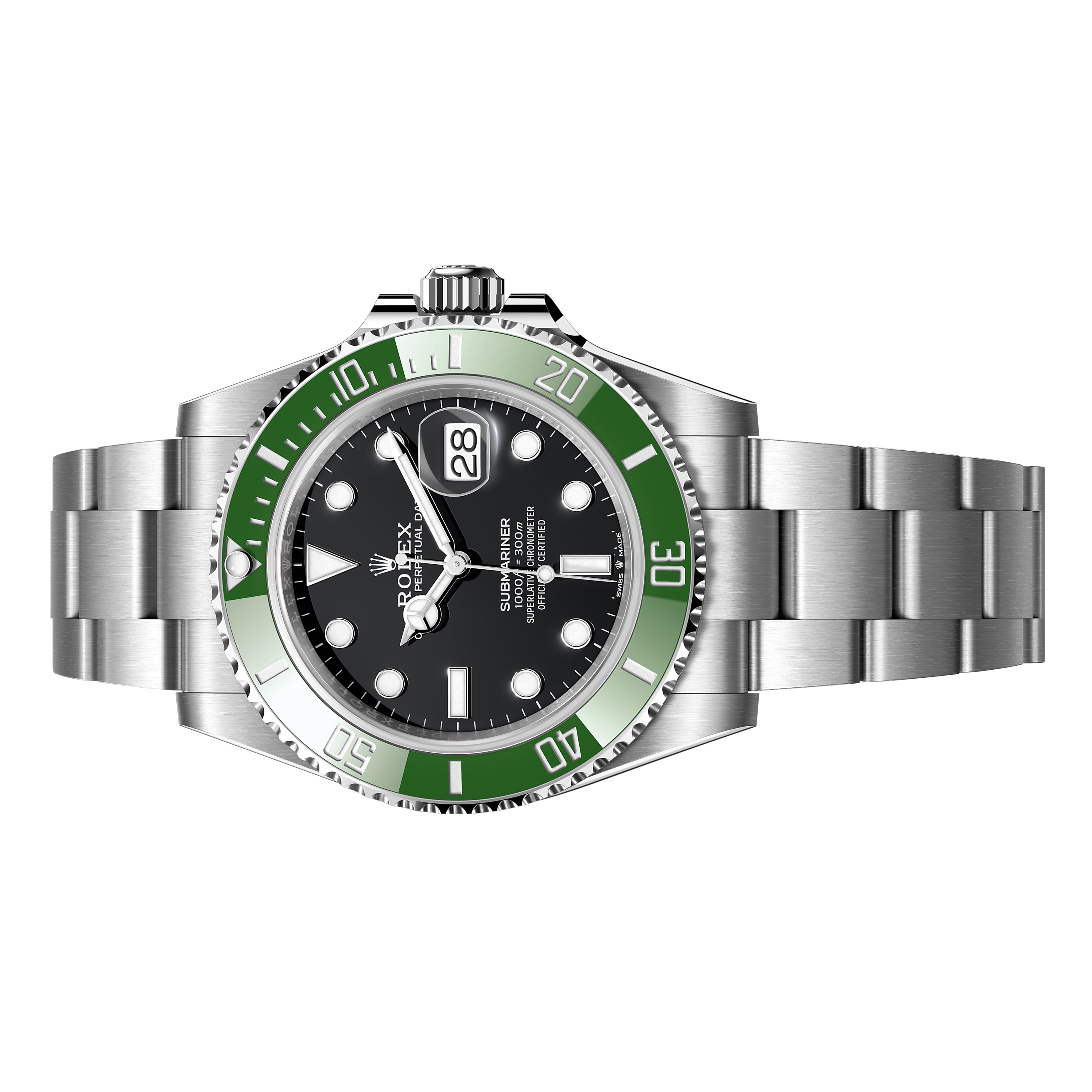 Rolex Submariner Date Starbucks Green Kermit MKII 41mm 126610LV-0002, Black Dial, Unworn 2024 - Luxury Address Watches