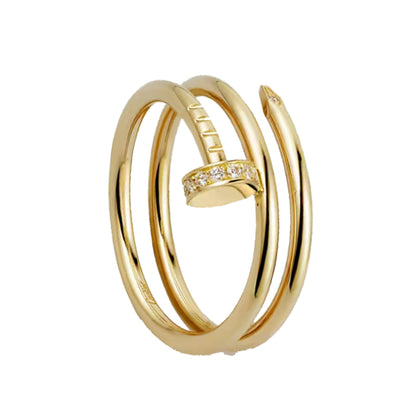 Cartier Juste un Clou ring, double diamonds B4211800 18K Yellow gold Size 53