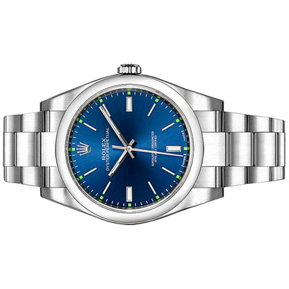 Rolex Oyster Perpetual OP 39mm  Blue Dial 114300 Pre Owned