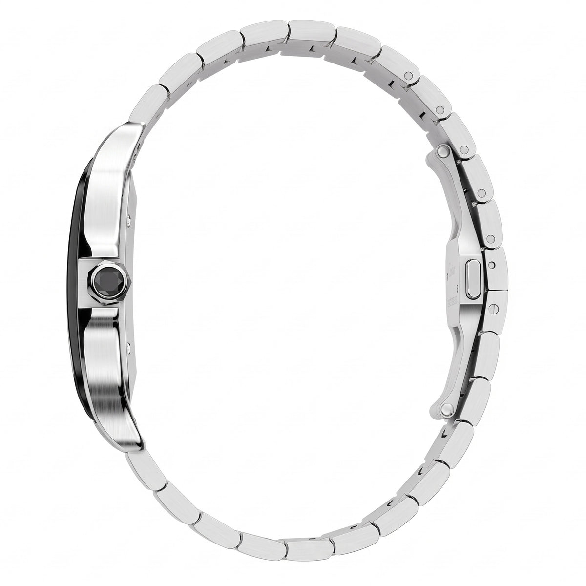 Santos de Cartier Grey Roman Numerals Large ADLC WSSA0037 Preowned
