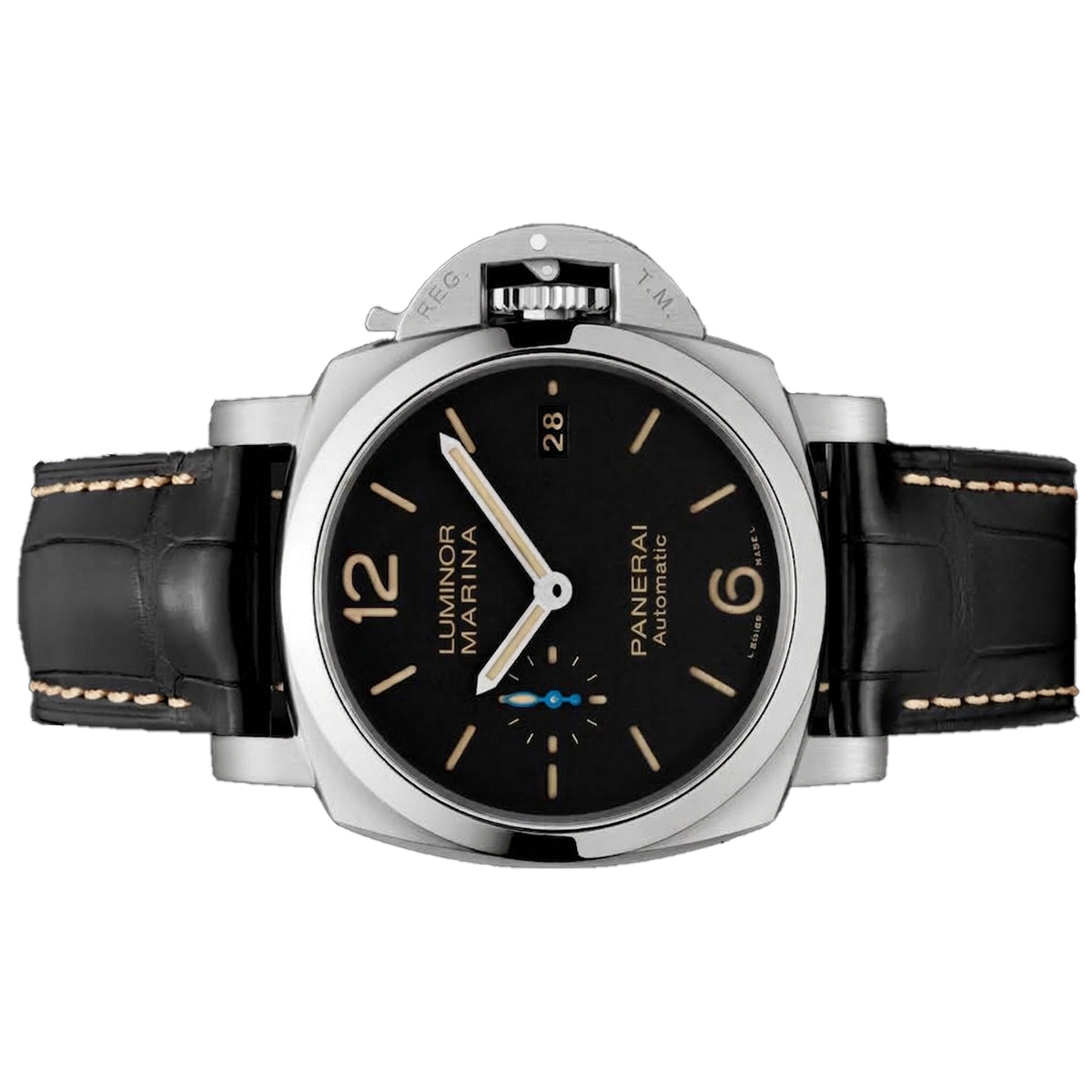 Panerai 42mm Luminor 1950 3 Days Automatic PAM01392 من الستانلس ستيل، أسود مملوك مسبقًا