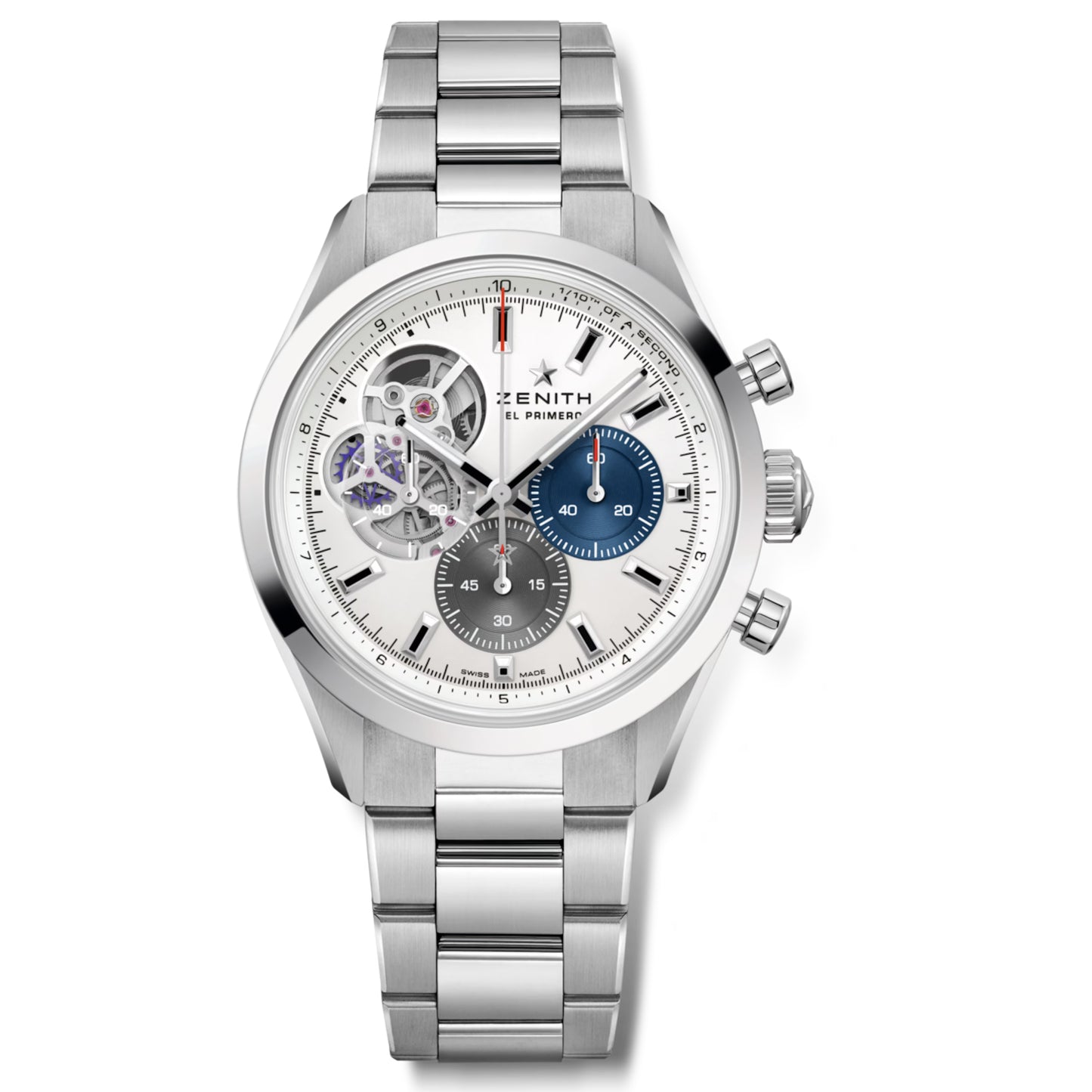 zenith chronomaster open  03.3300.3604 69.m3300 white dial pre-owned