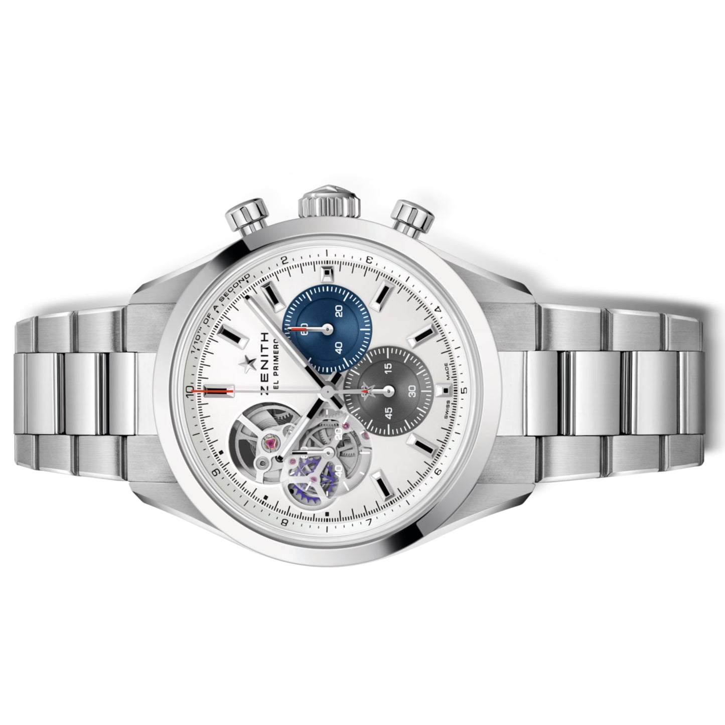 zenith chronomaster open  03.3300.3604 69.m3300 white dial pre-owned