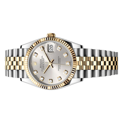 Rolex Datejust 36mm 116233 Silver Diamond Dial, Pre-Owned
