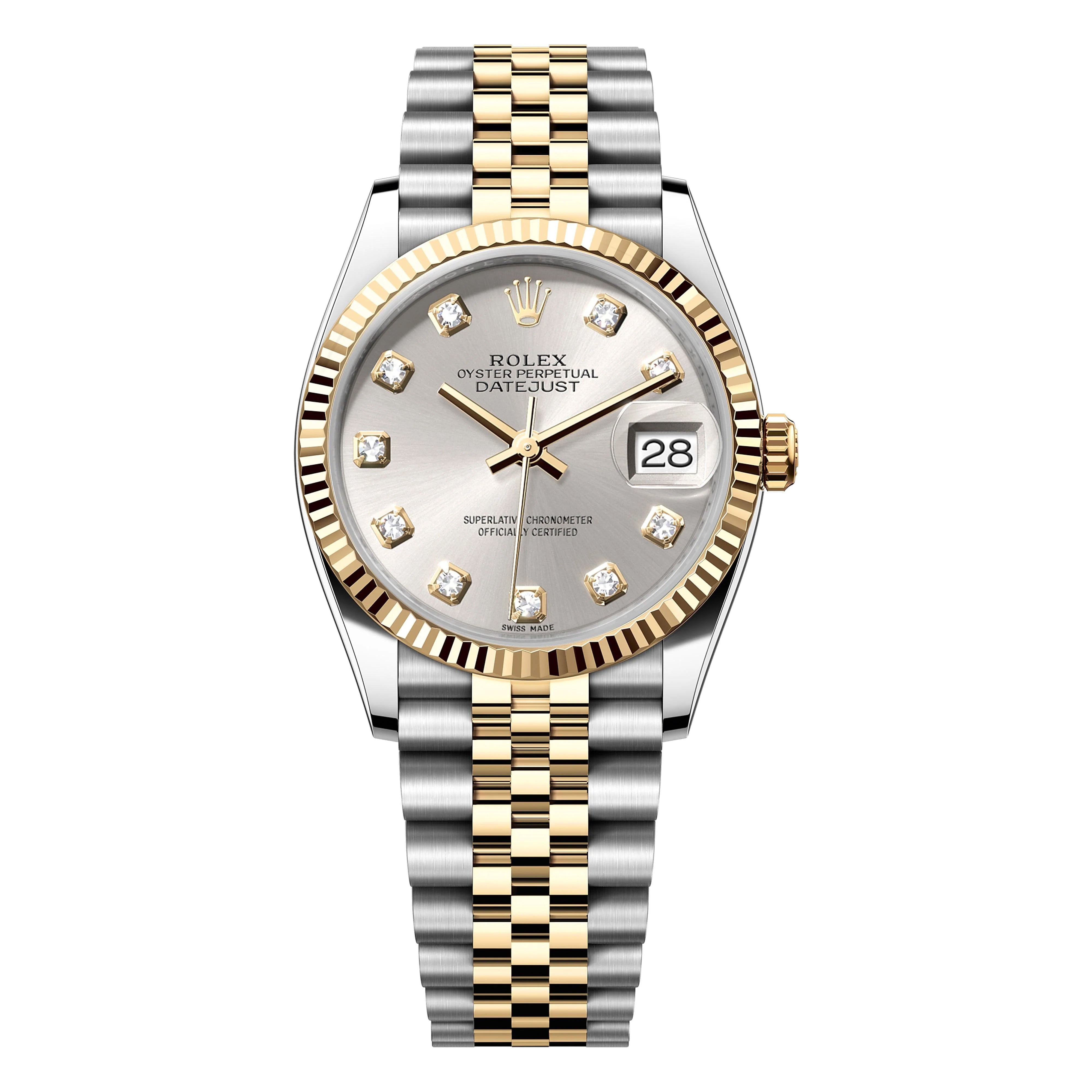 Rolex Datejust 36mm 116233 Silver Diamond Jubilee Bracelet , Pre-Owned