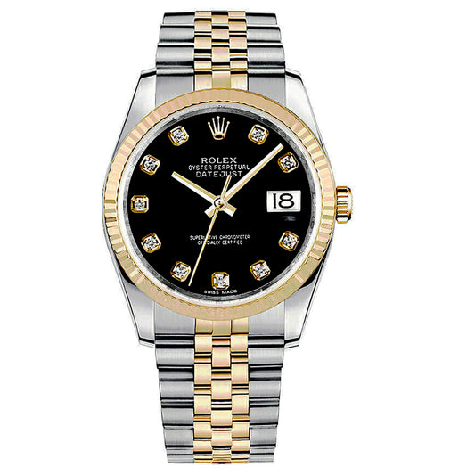 Rolex Datejust 36mm 116233 Black Diamond Dial, Pre-Owned
