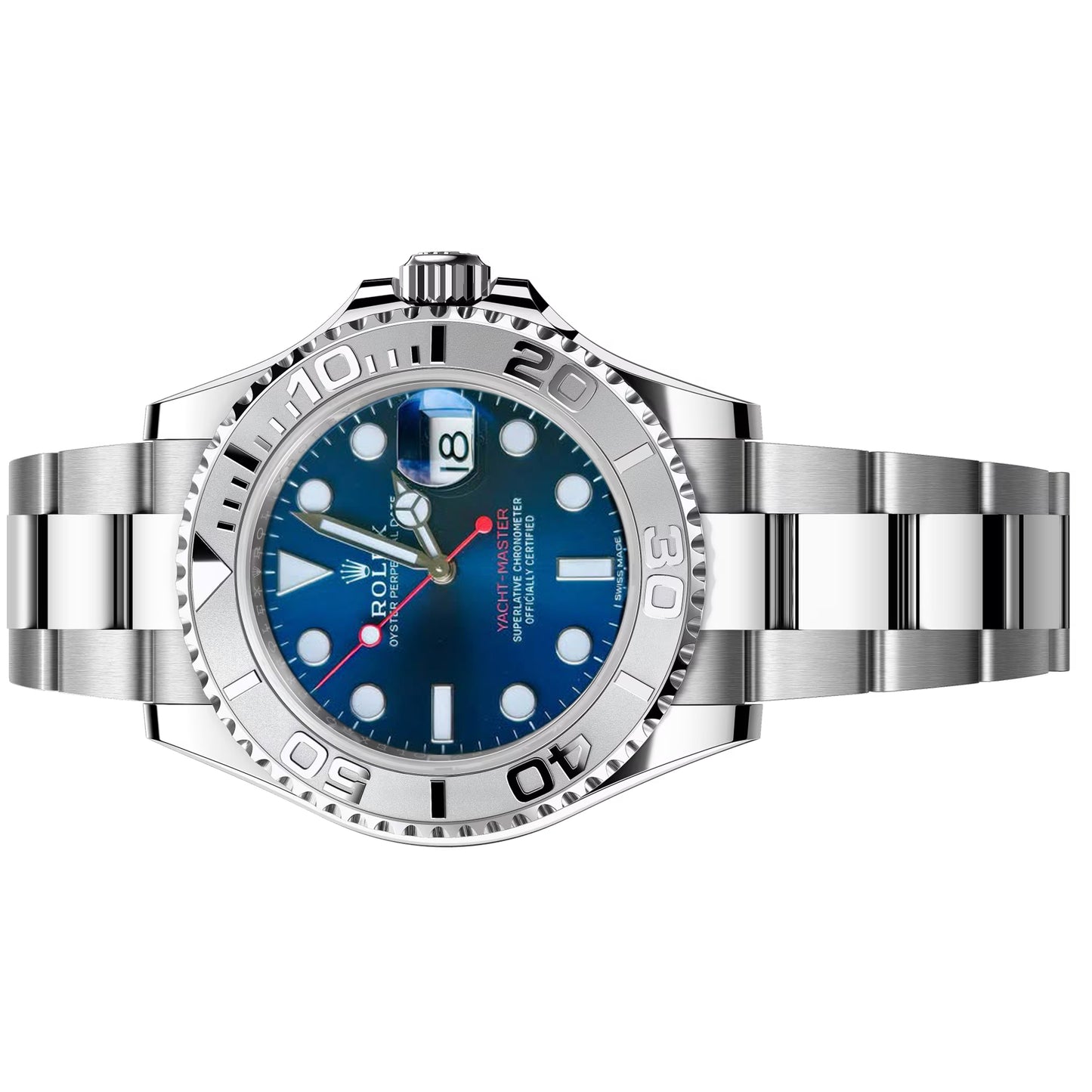 rolex yacht master 40mm blue 116622-0001 pre-owned