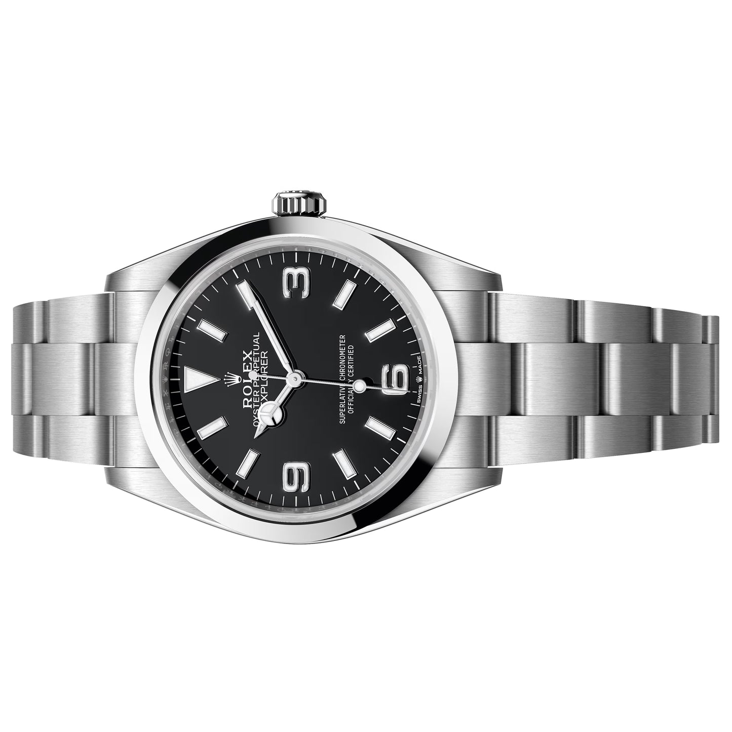 rolex explorer 36mm black oyster steel 124270-0001 preowned 2025