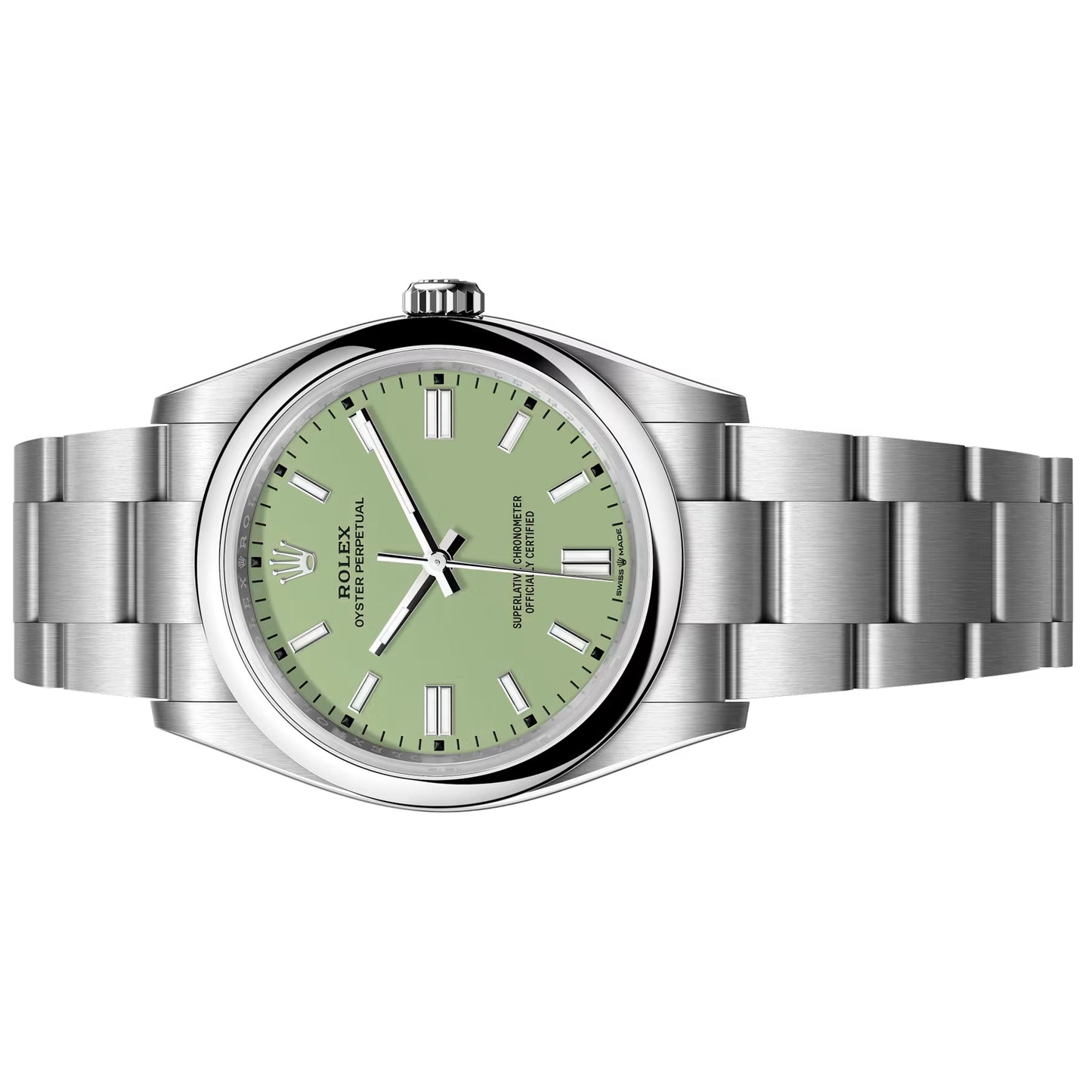 rolex oyster perpetual op 36mm 2025 unworn pistachio 126000-0011
