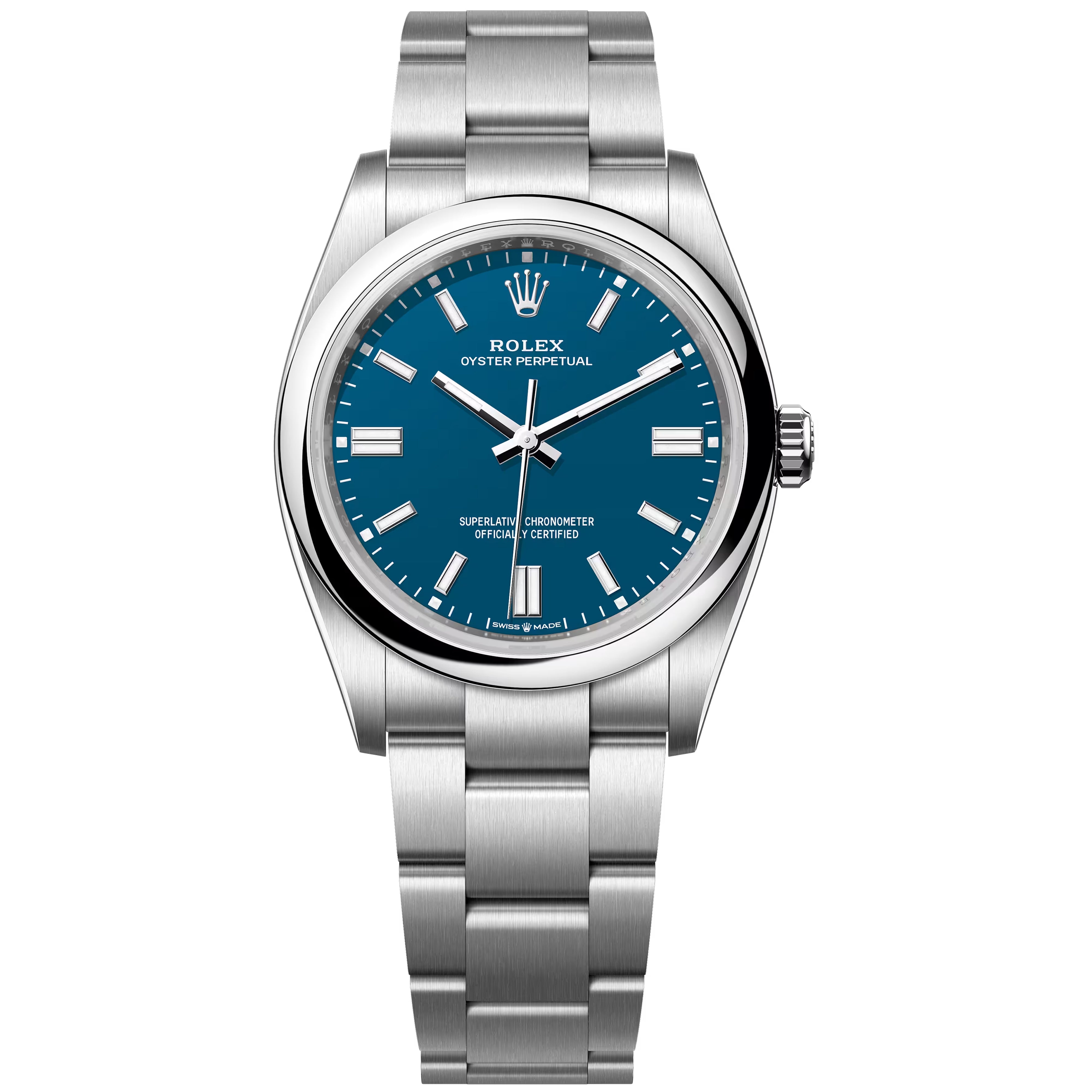 Rolex Oyster Perpetual OP 36mm 2026 Unworn Med Blue Oyster Steel 126000-0015