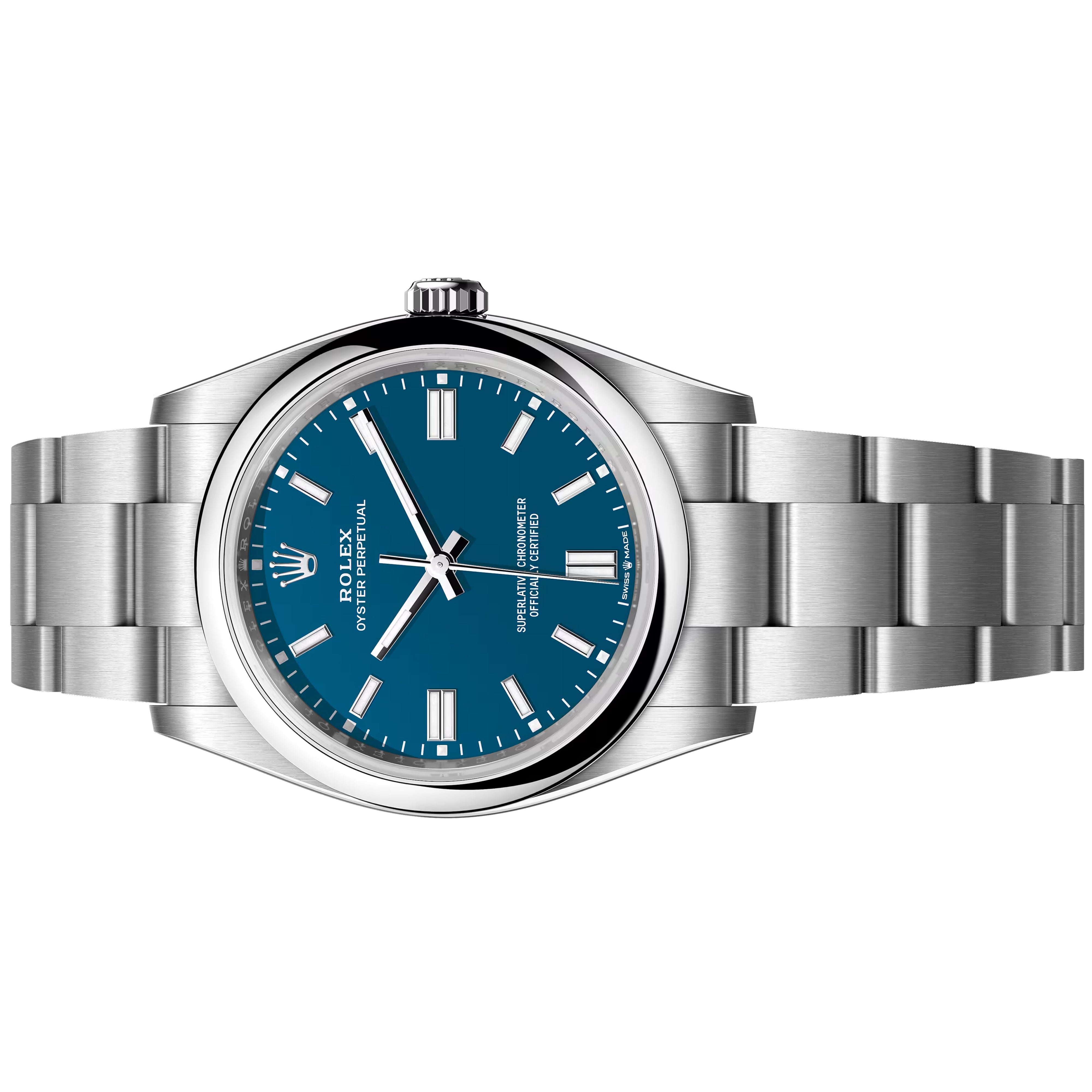Rolex Oyster Perpetual OP 36mm 2026 Unworn Med Blue Oyster Steel 126000-0015